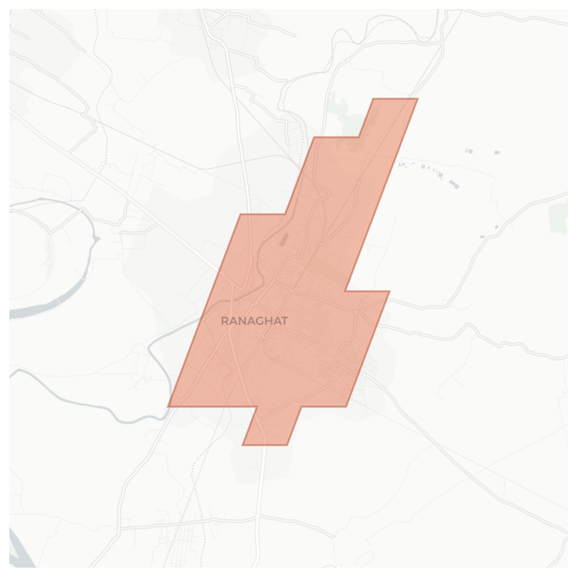 Ranaghat geographic map