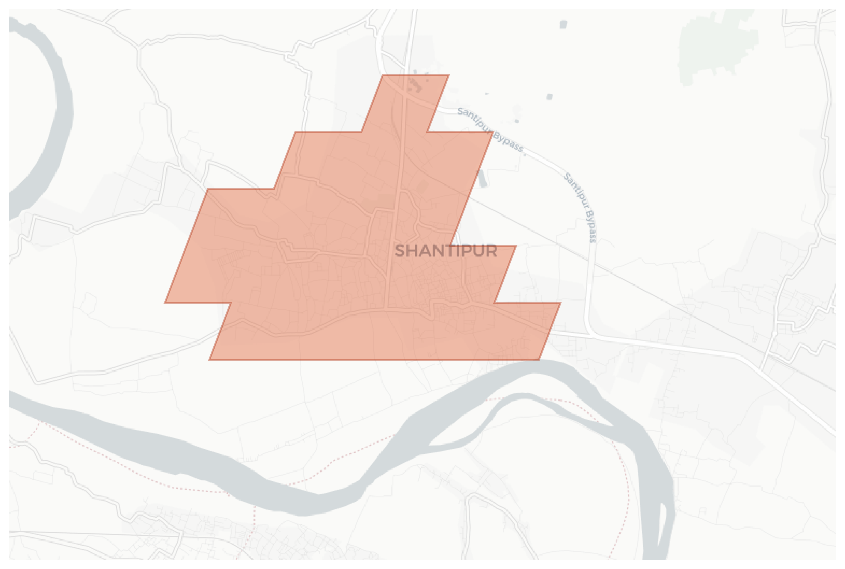 Shantipur geographic map