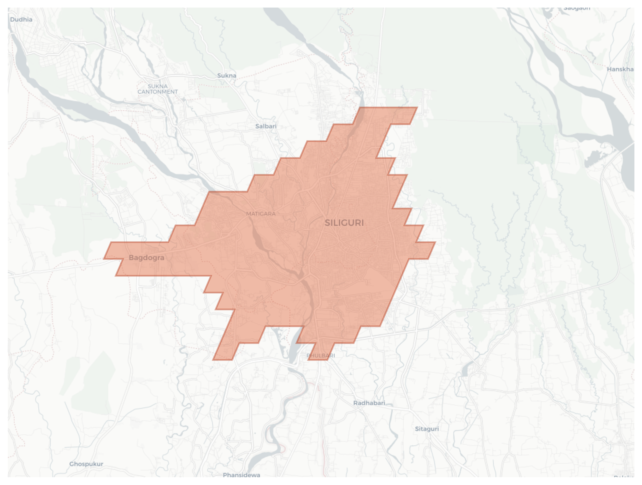 Siliguri geographic map
