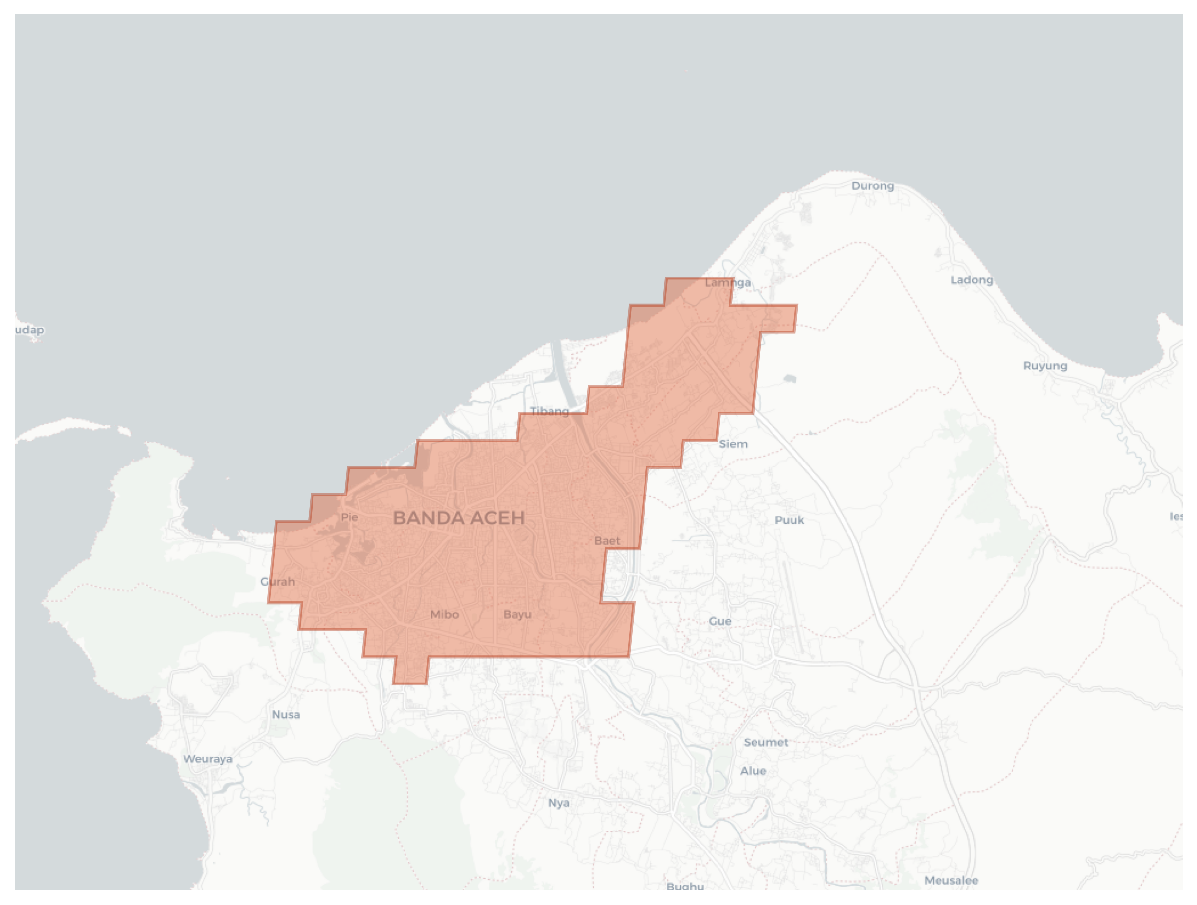 Banda Aceh geographic map