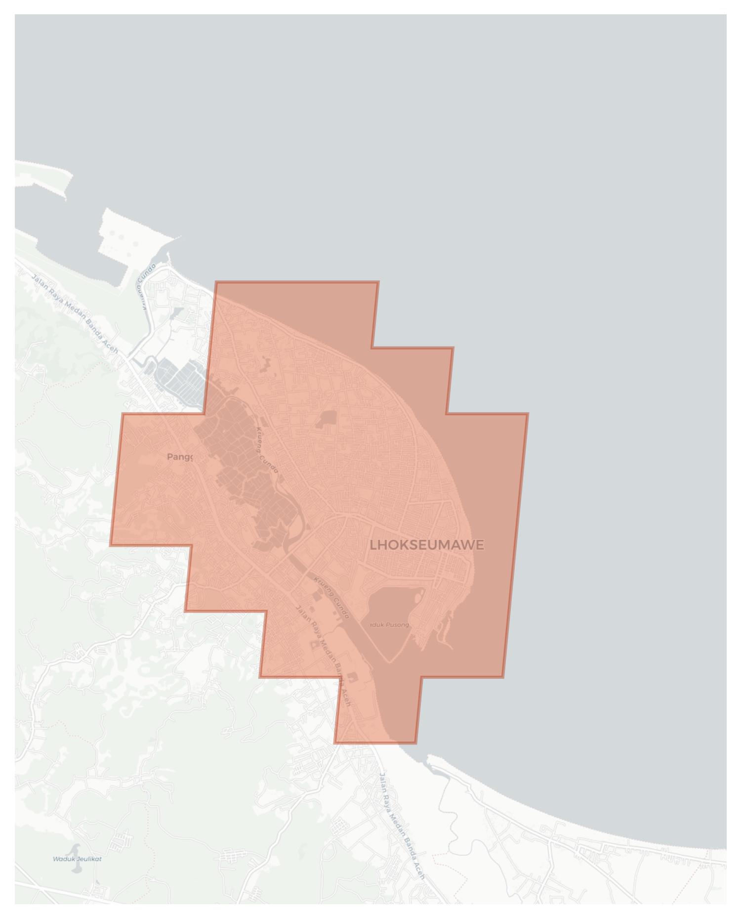 Lhokseumawe geographic map