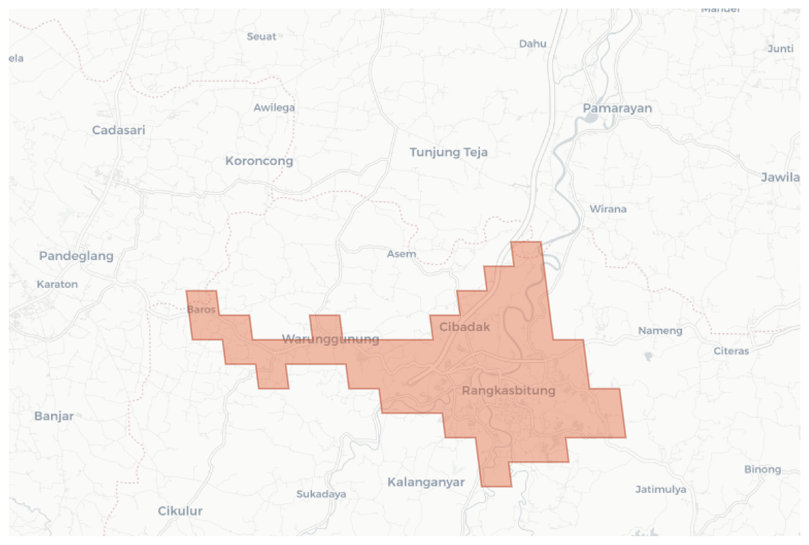 Rangkasbitung geographic map