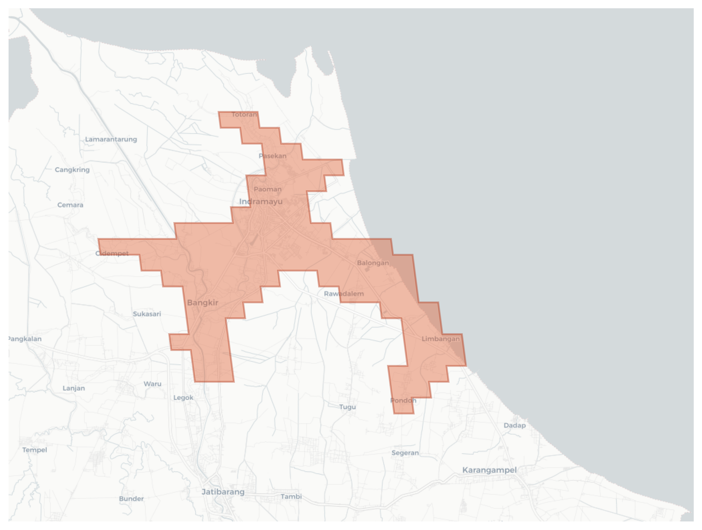Indramayu geographic map