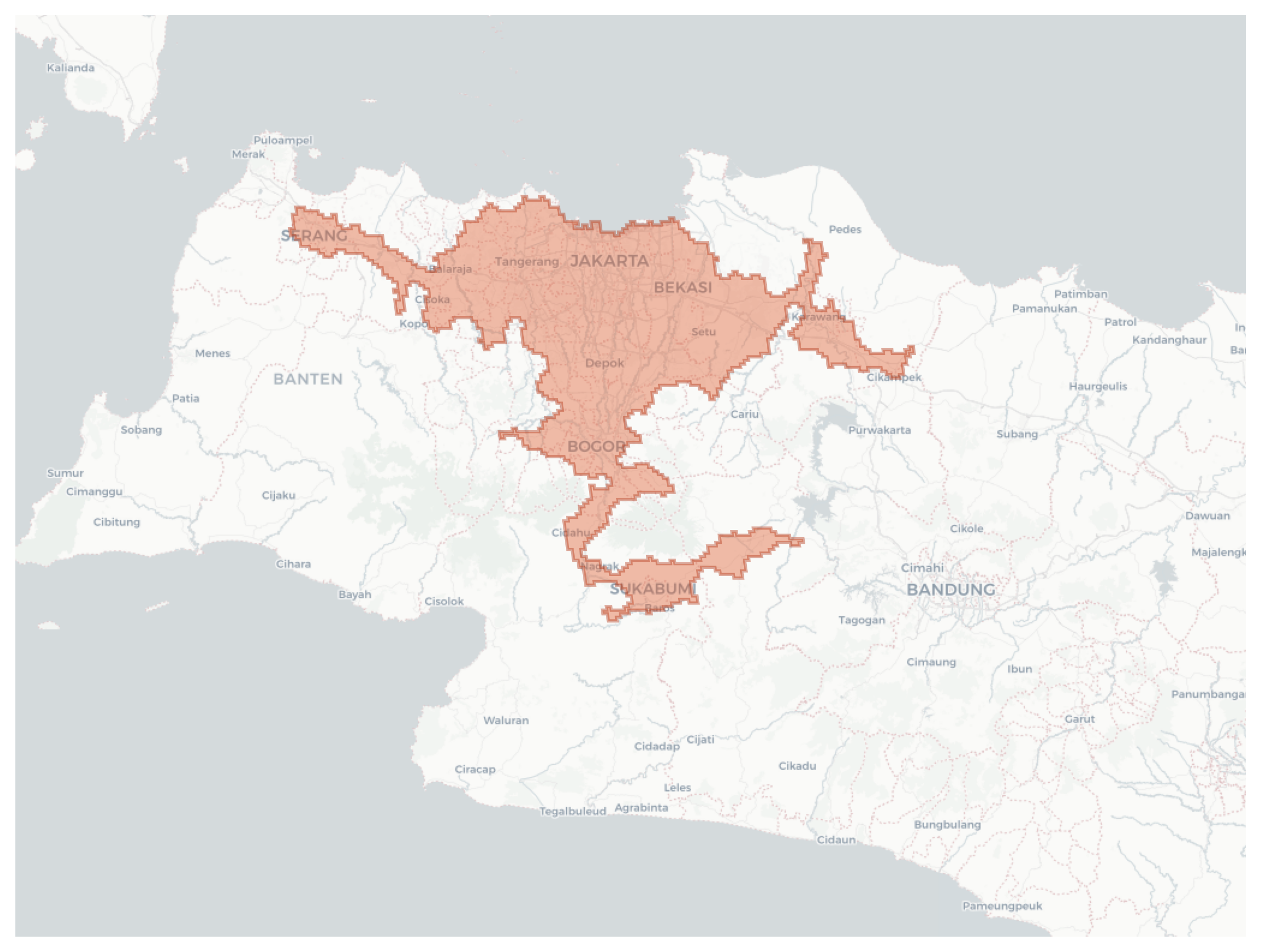Jakarta geographic map