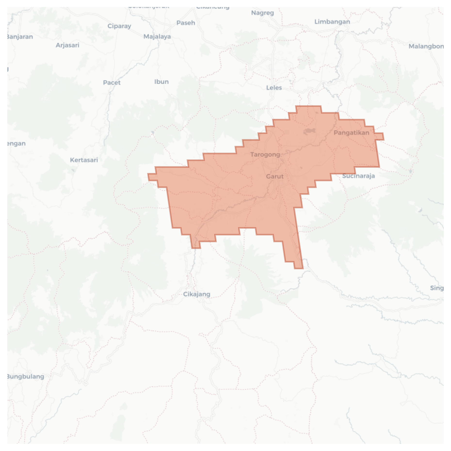 Tarogong geographic map