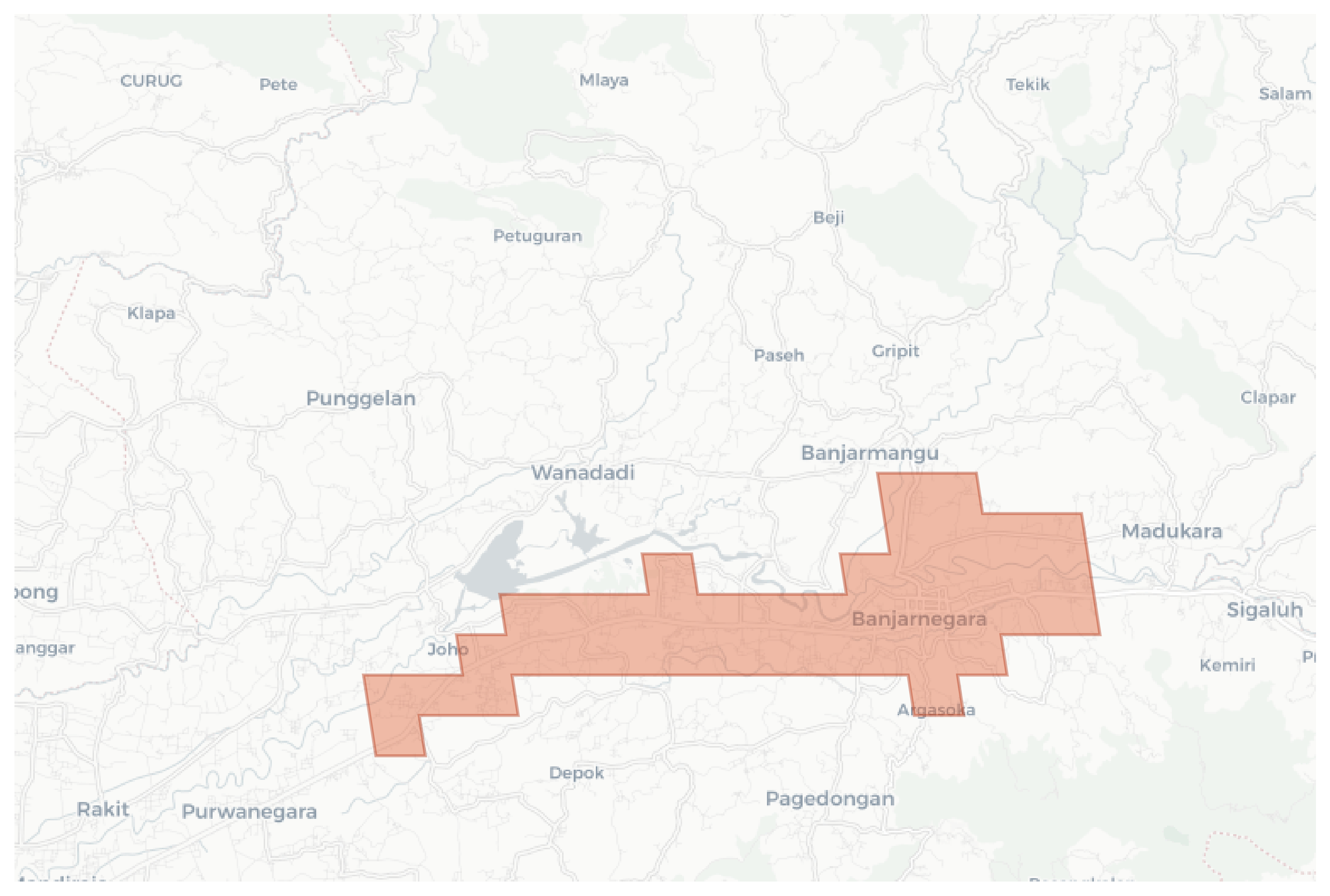 Banjarnegara geographic map