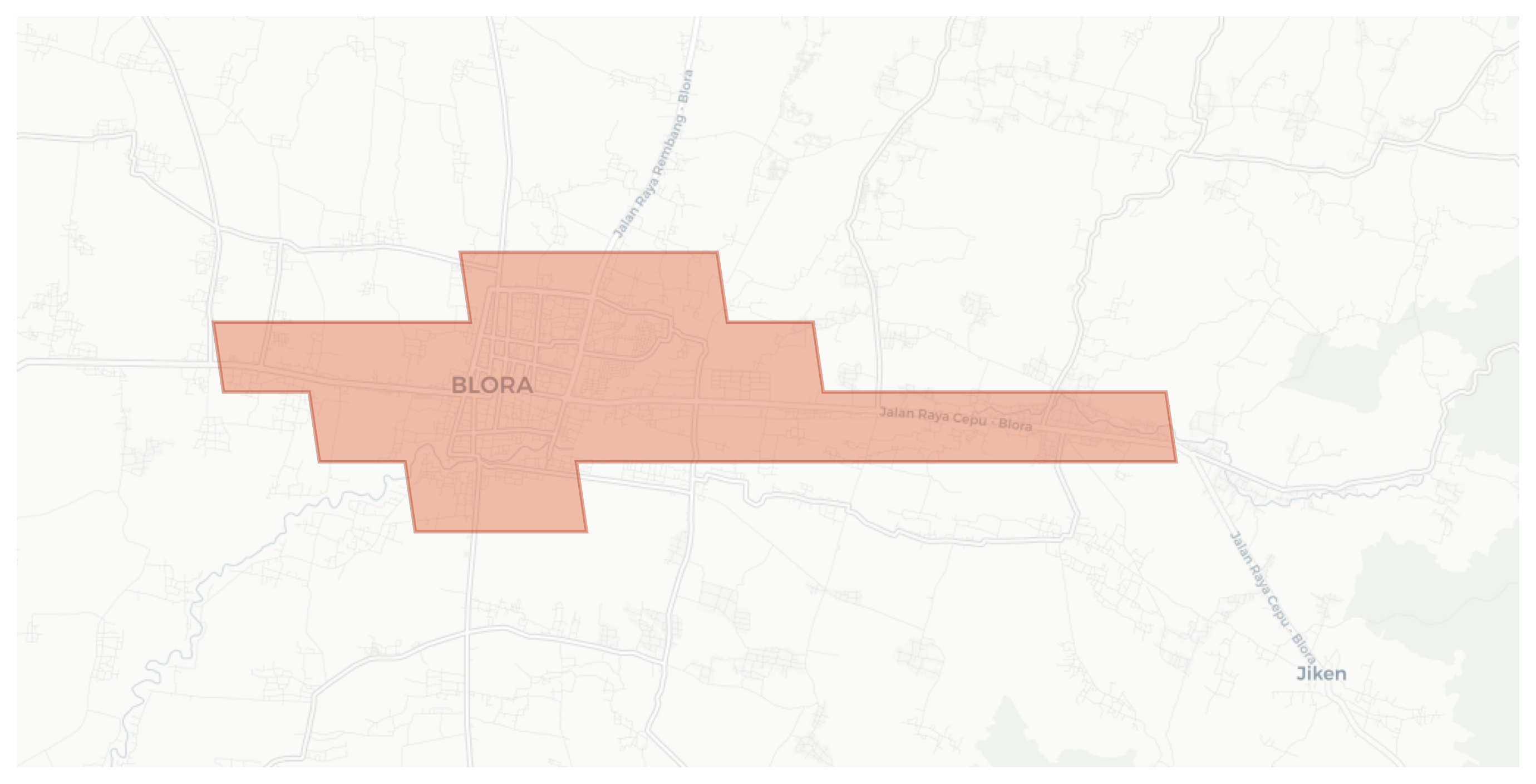 Blora geographic map