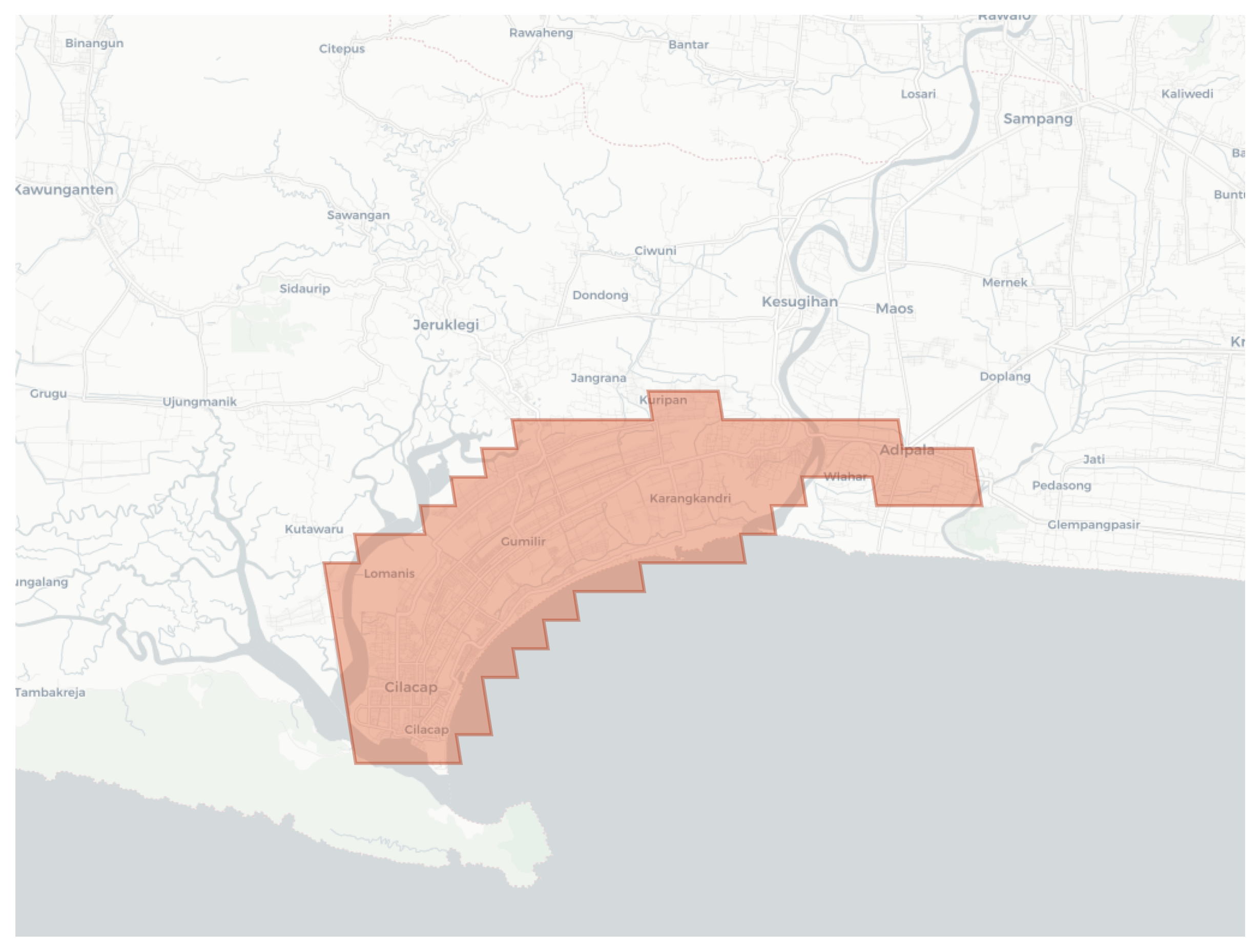 Cilacap geographic map