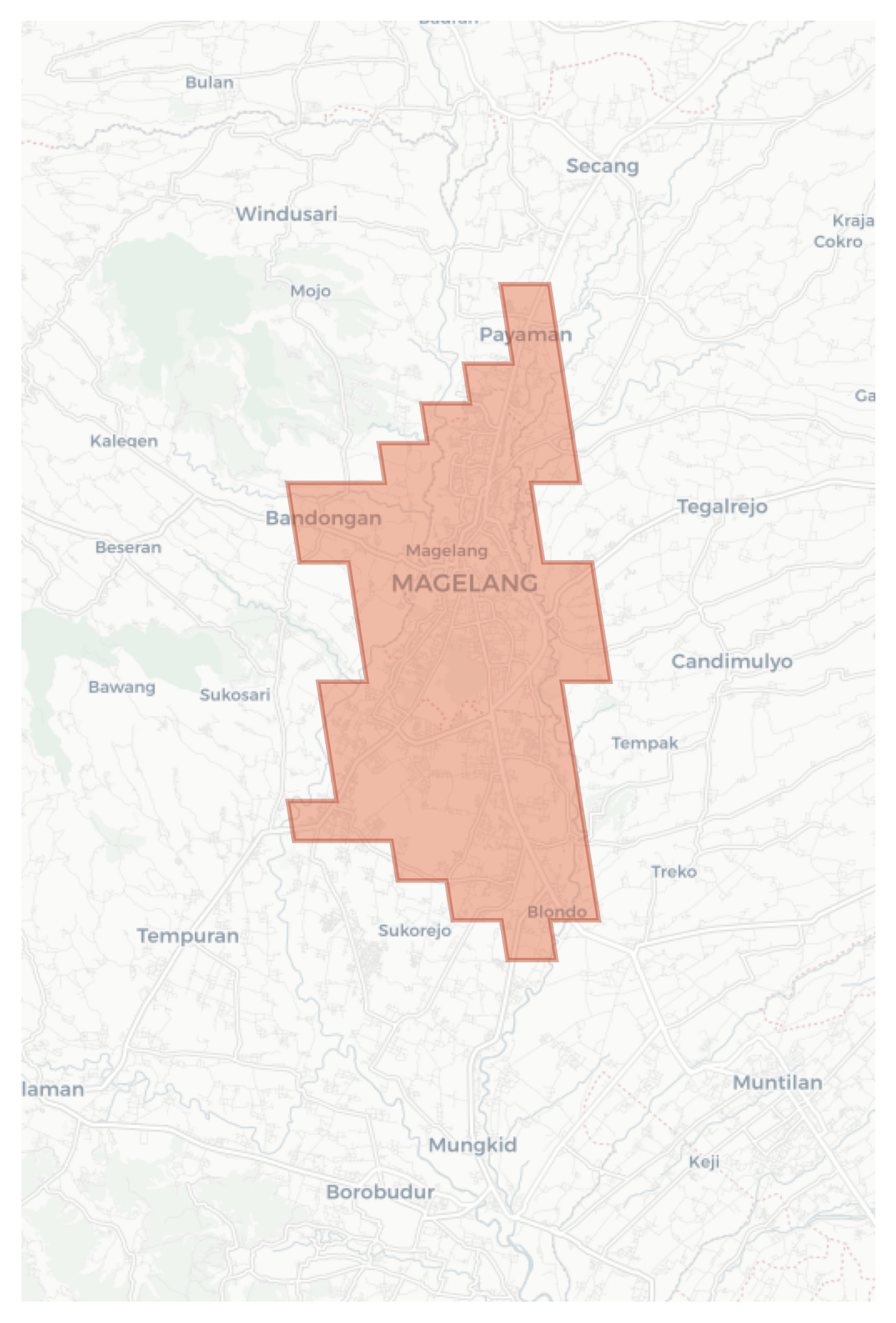 Magelang geographic map