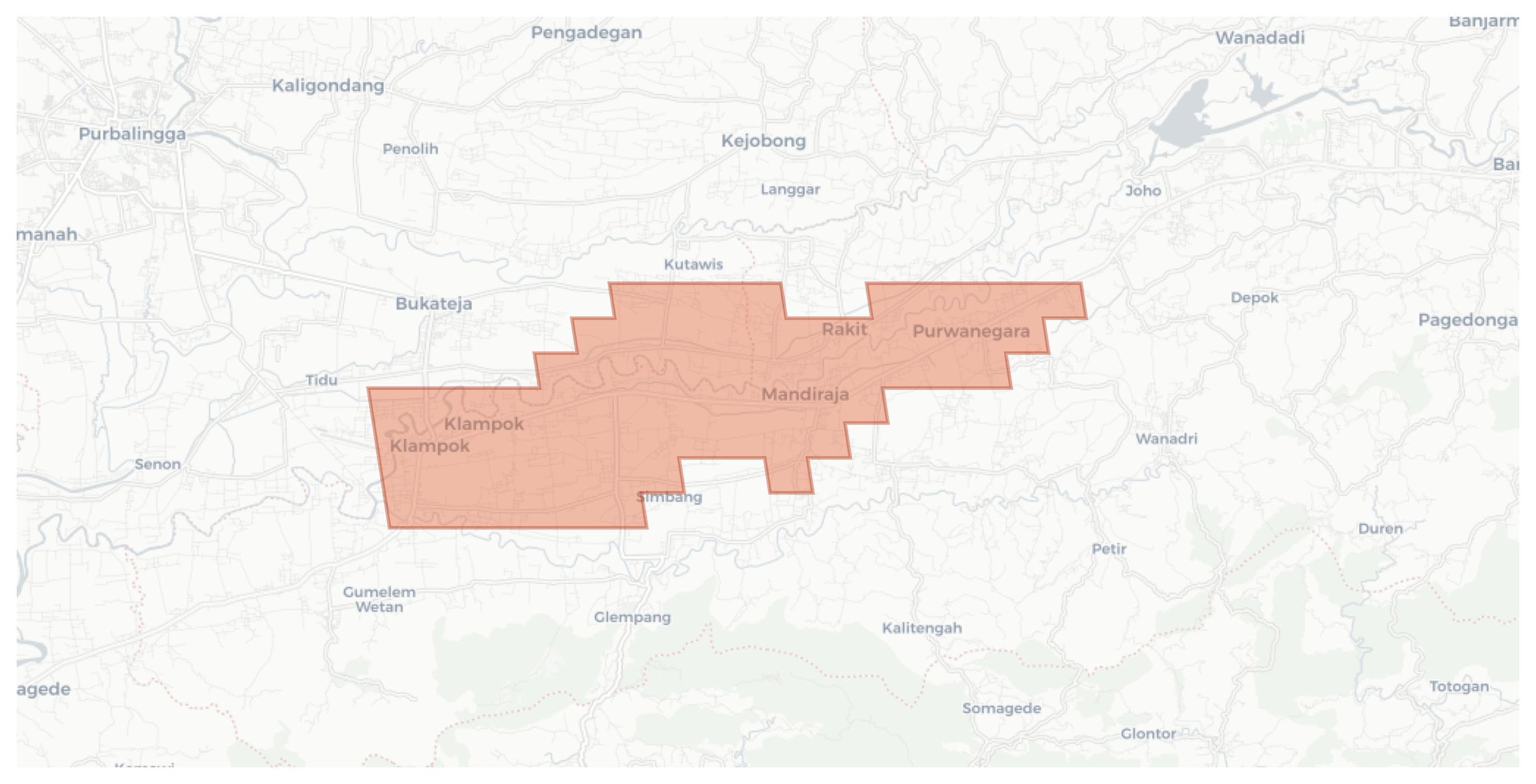 Mandiraja geographic map