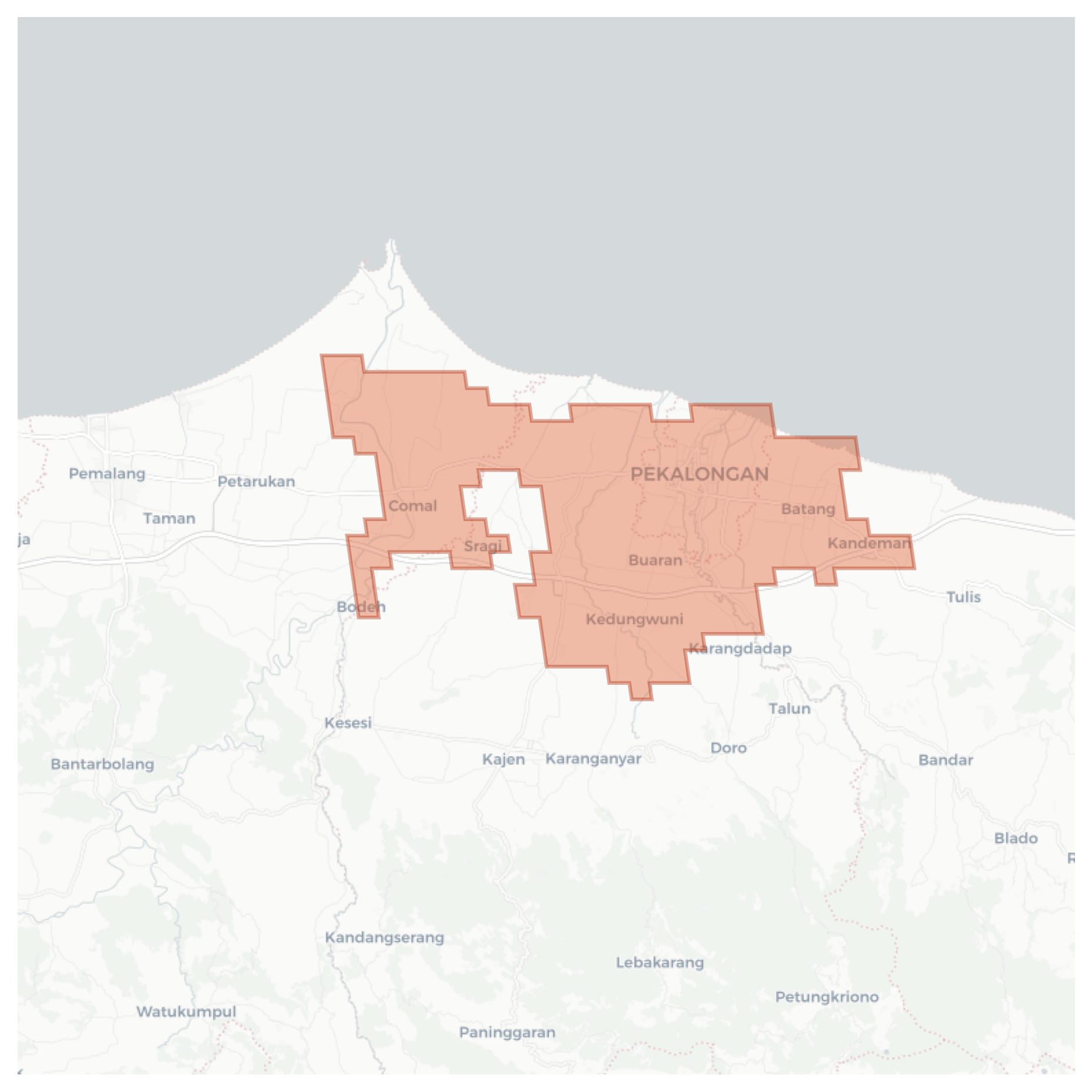 Pekalongan geographic map