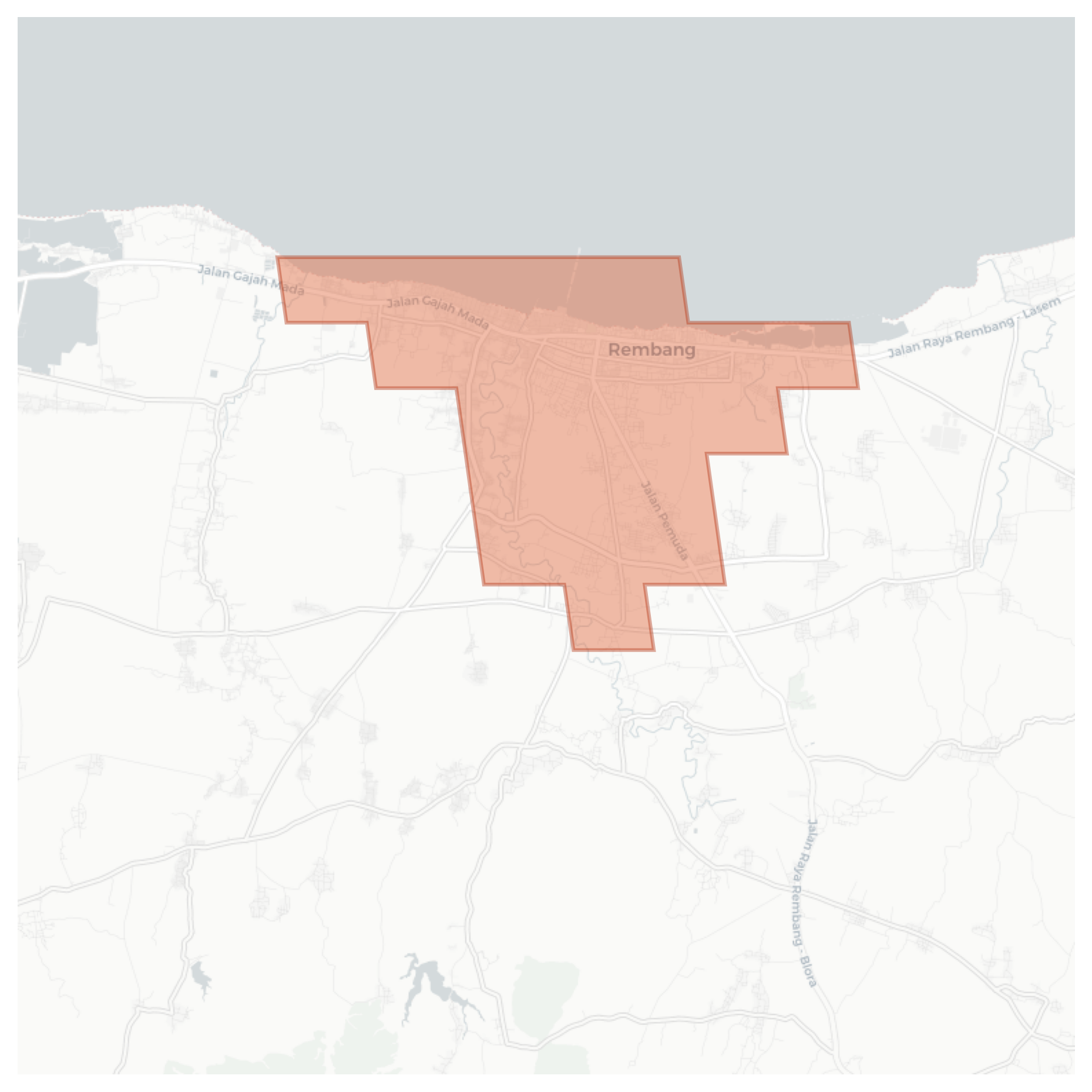 Rembang geographic map