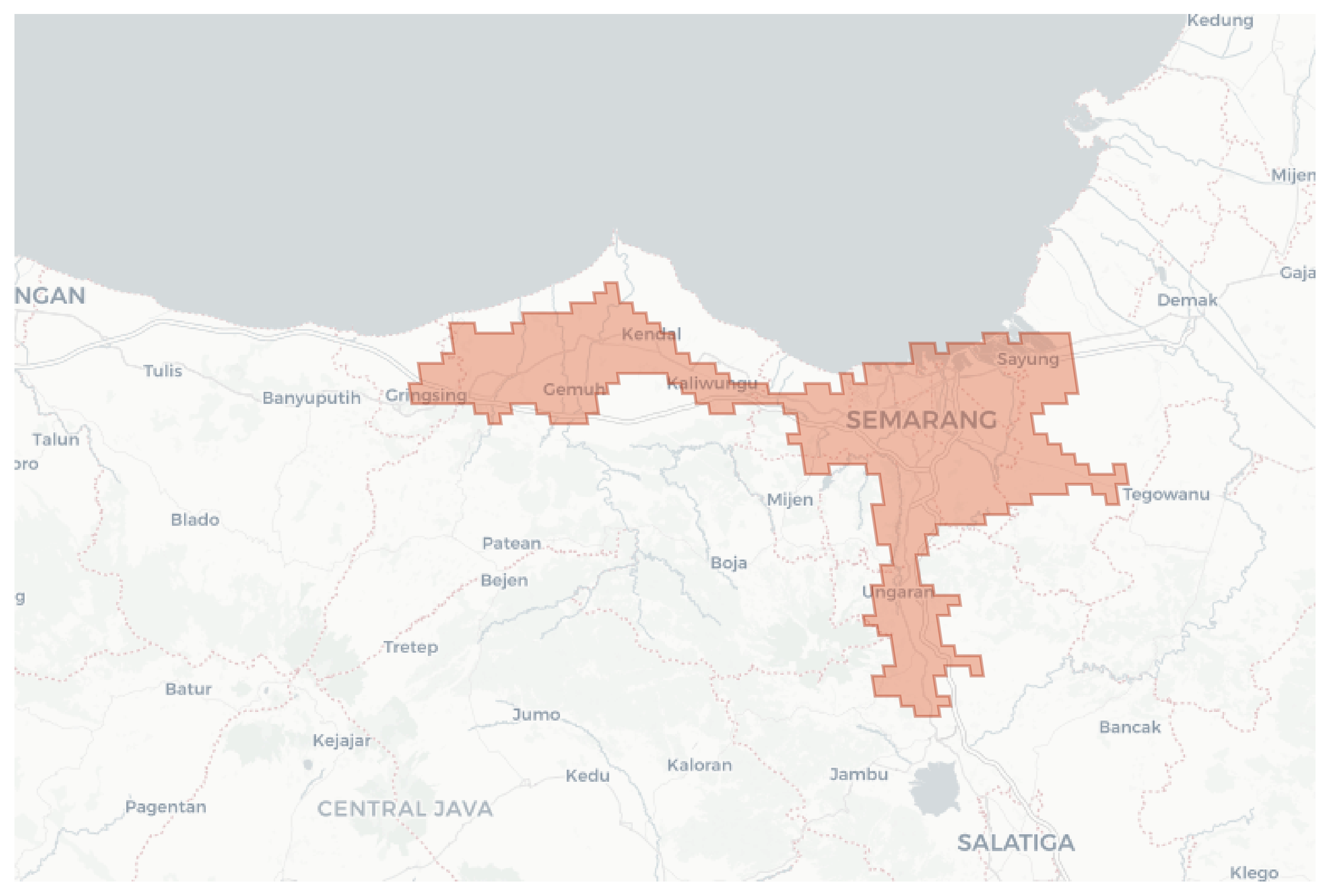 Semarang geographic map