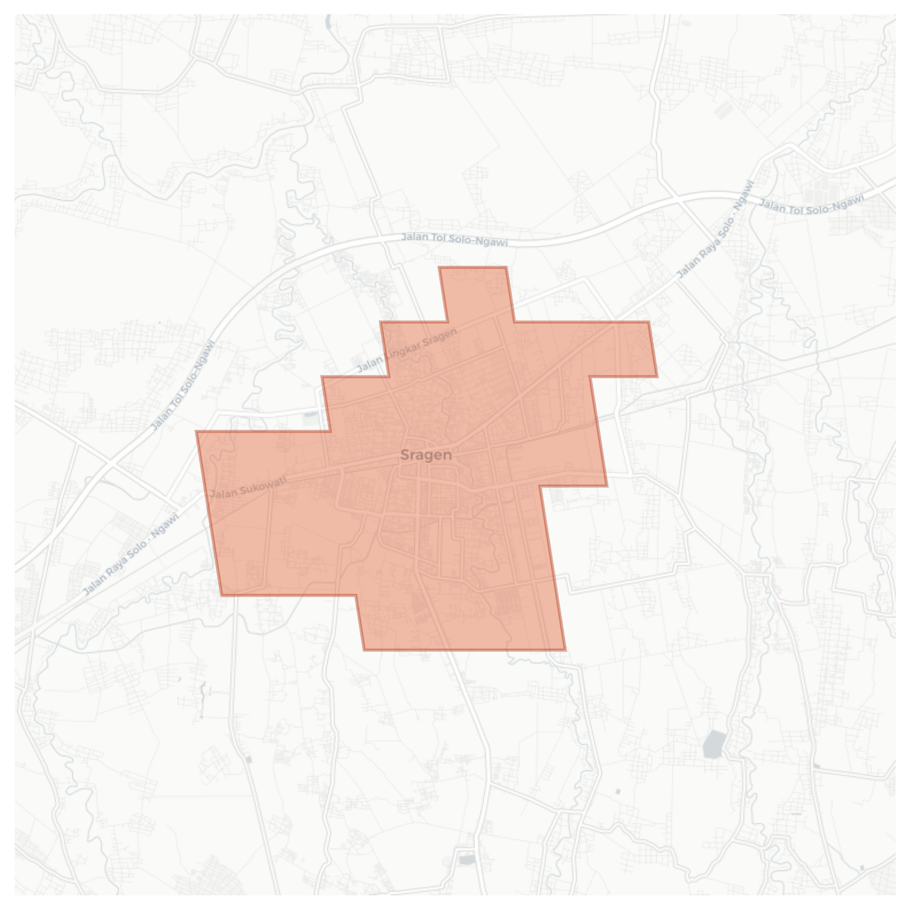 Sragen geographic map