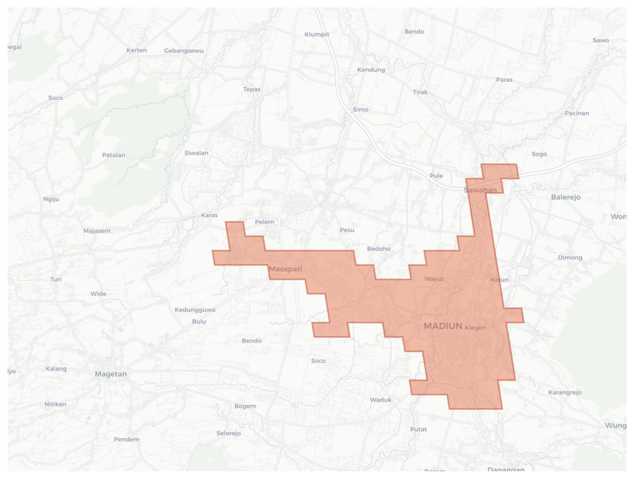 Madiun geographic map
