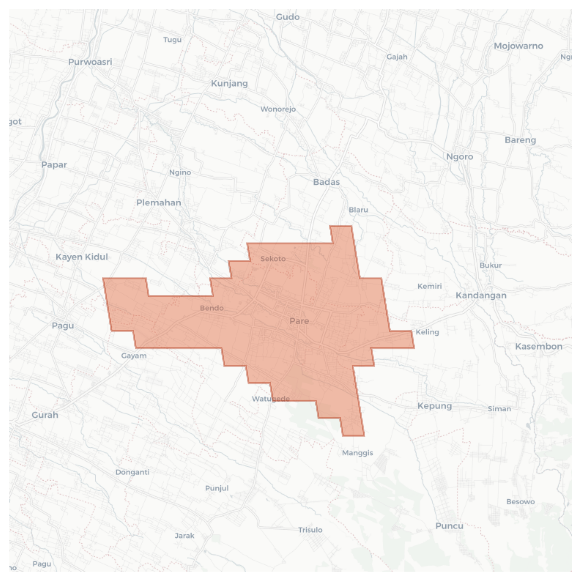 Pare geographic map