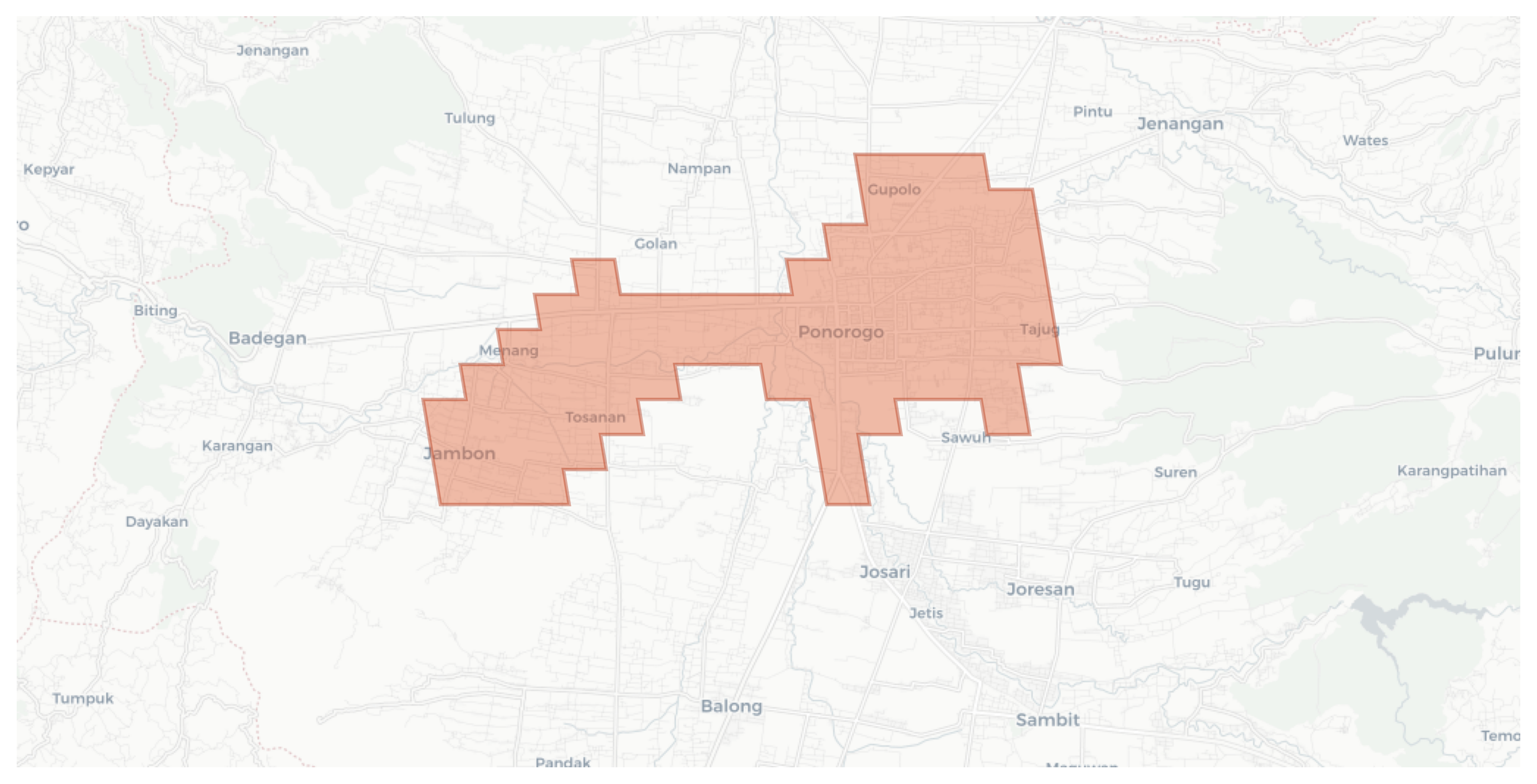 Ponorogo geographic map