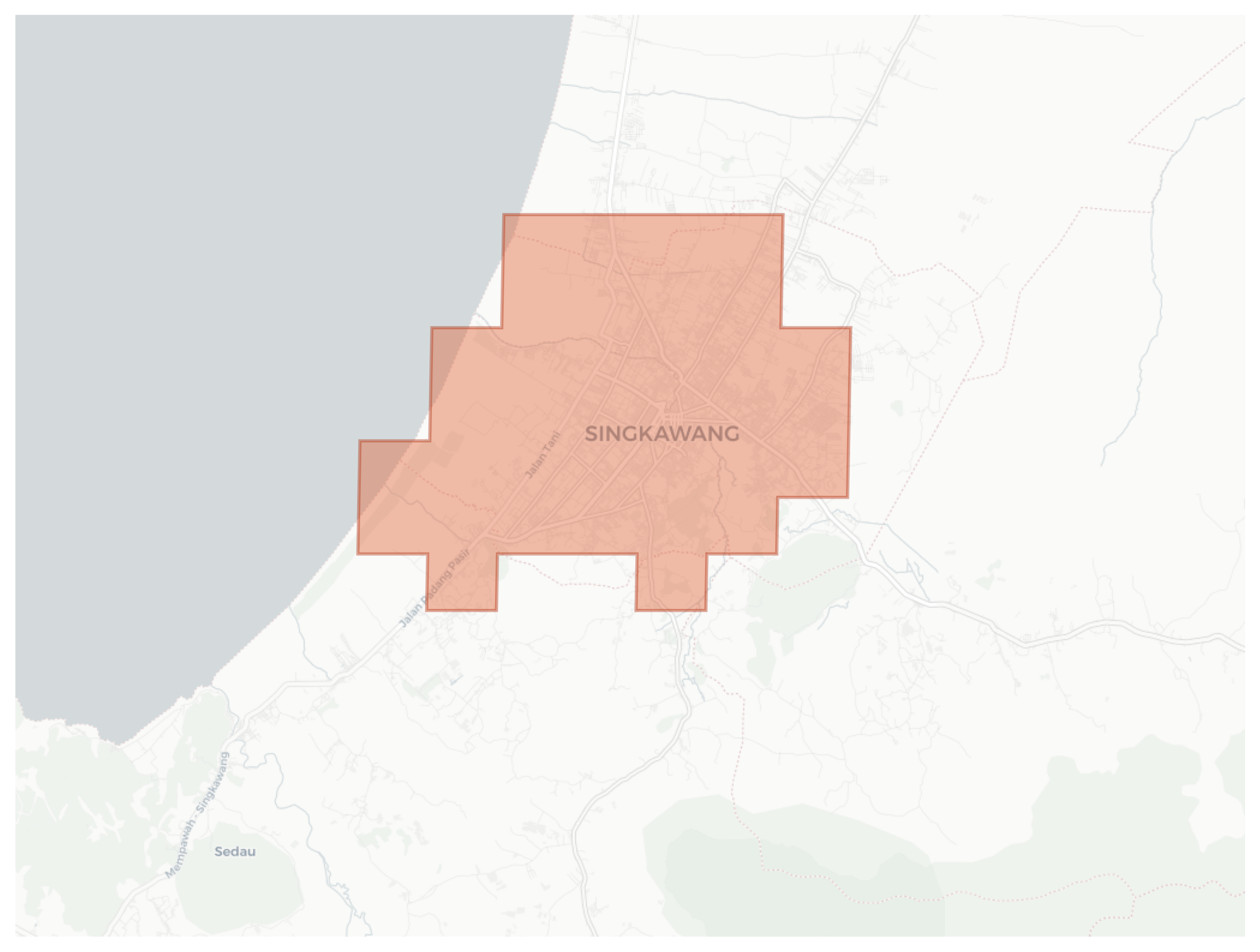 Singkawang geographic map