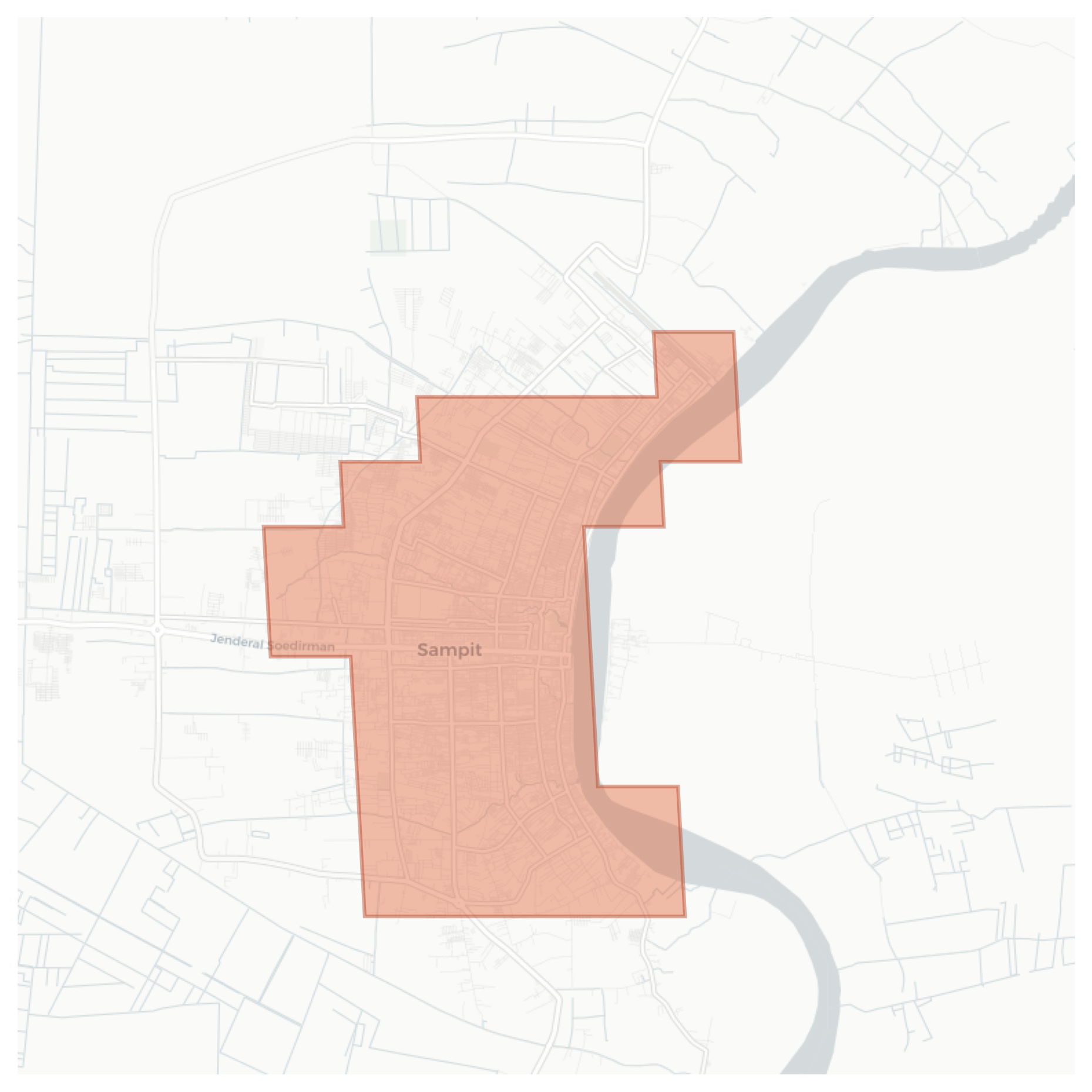 Sampit geographic map