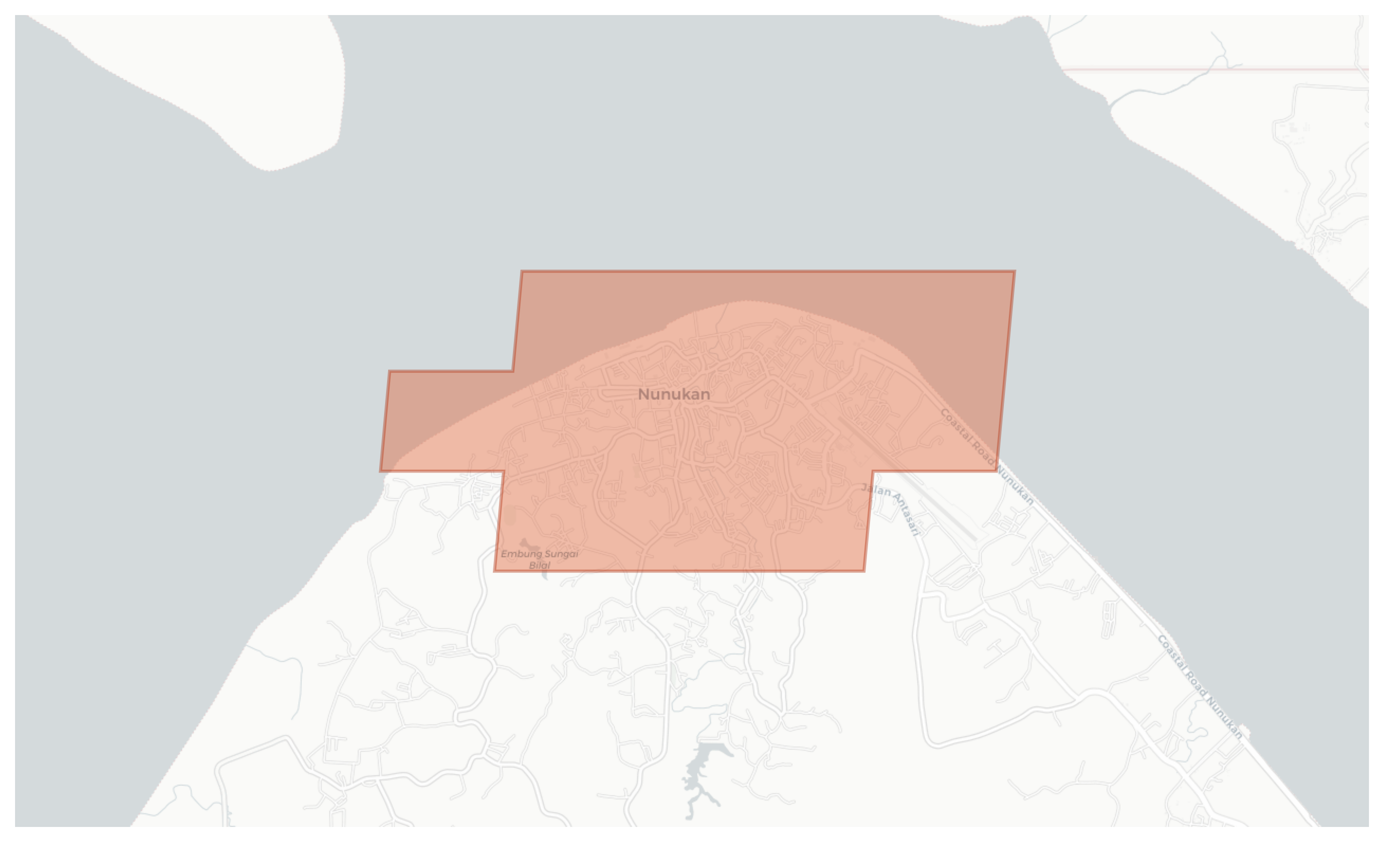 Kota Nunukan geographic map