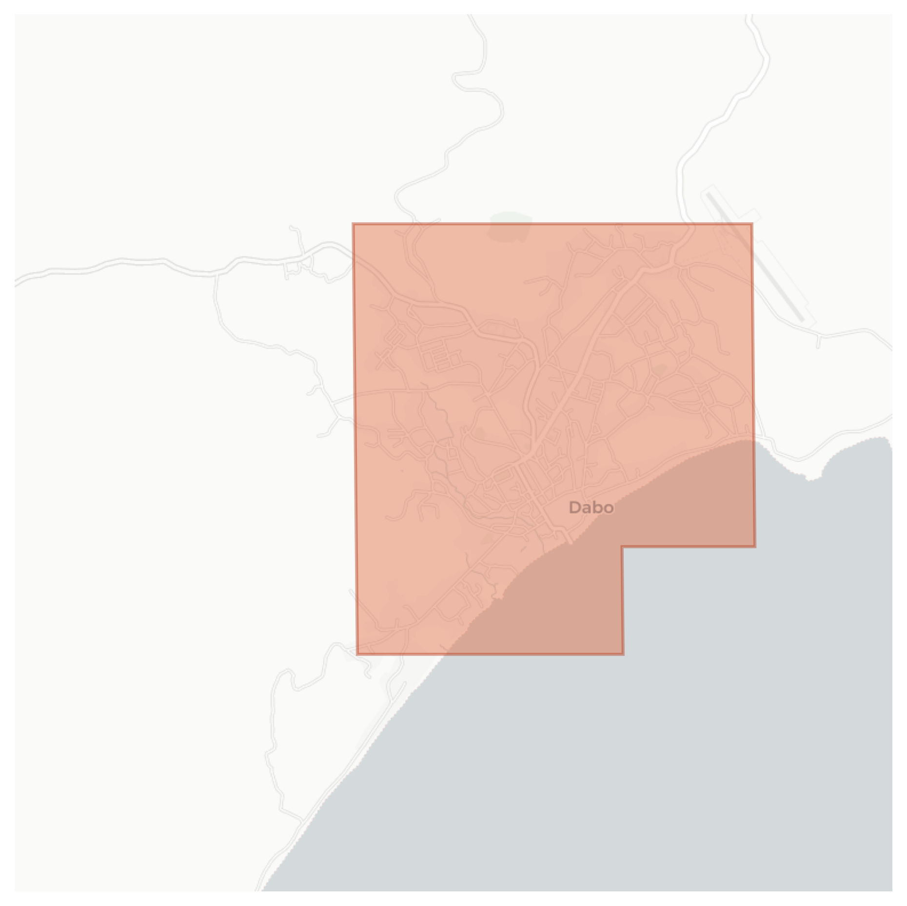 Dabo geographic map