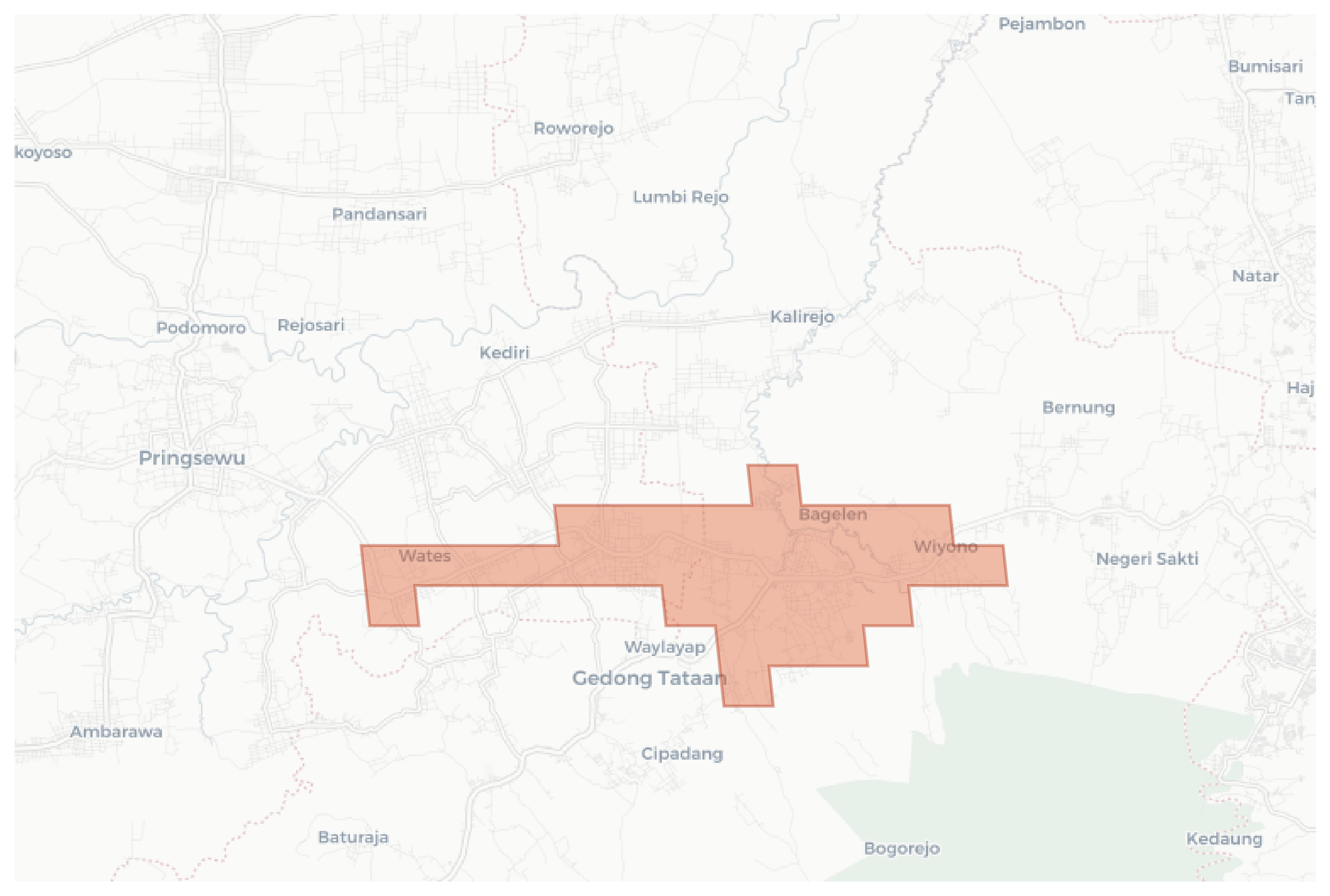 Bagelen geographic map