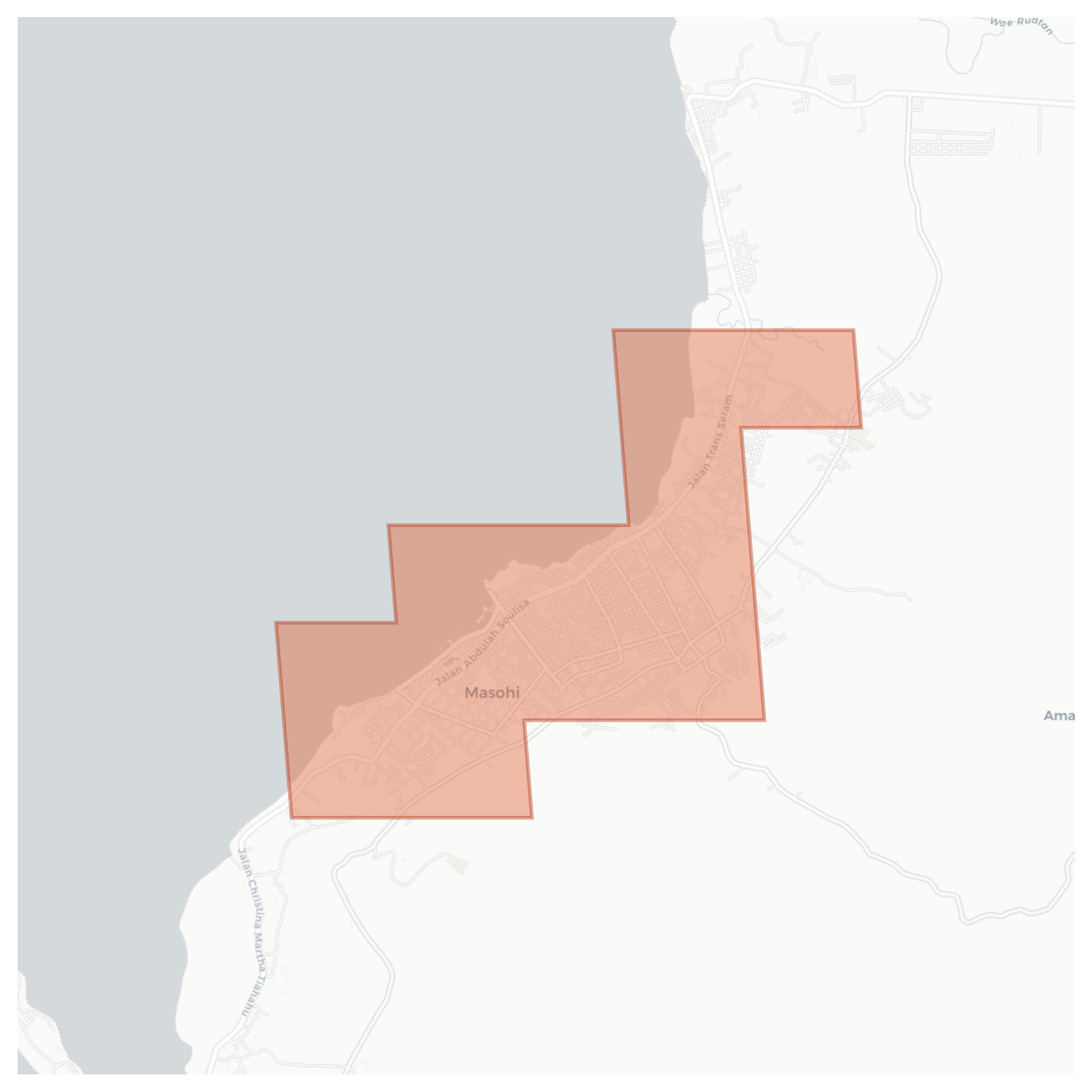Masohi geographic map