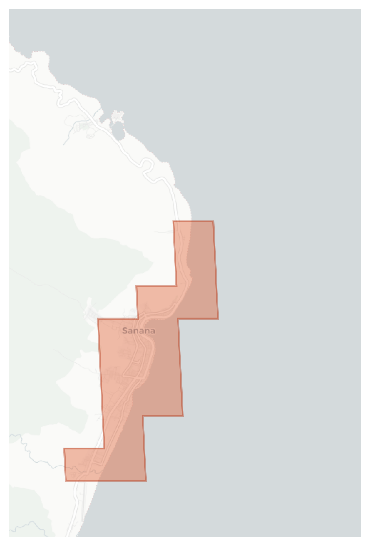 Sanana geographic map