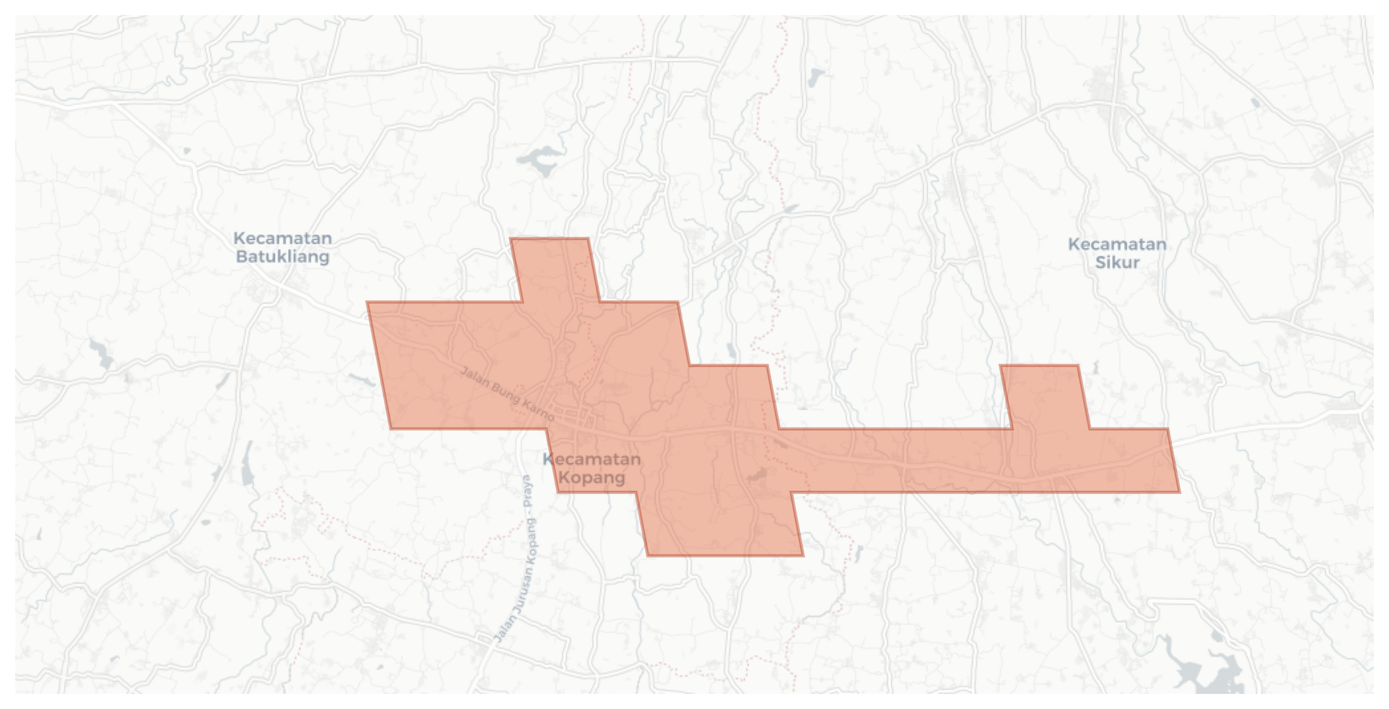 Kecamatan Kopang geographic map