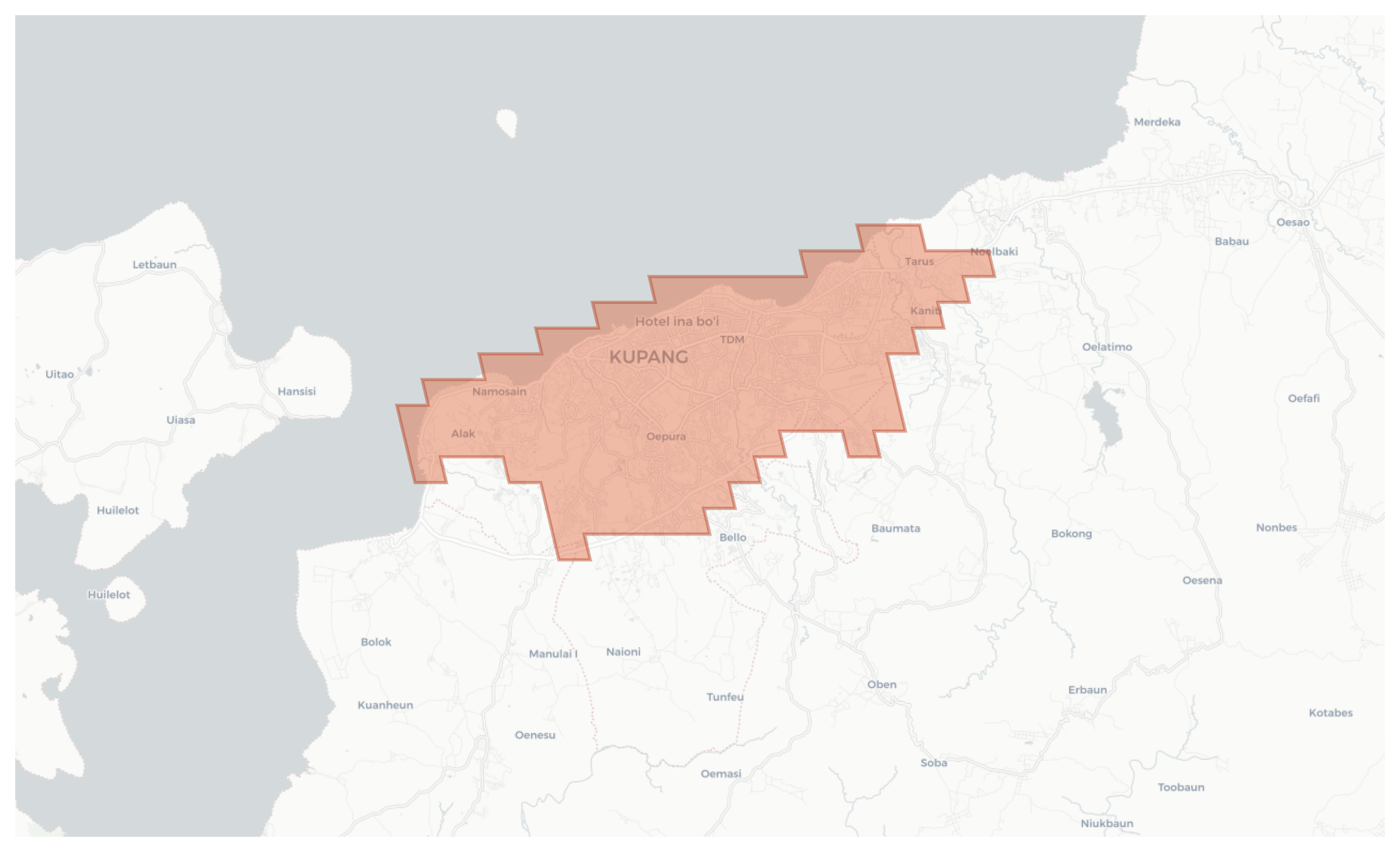Kupang geographic map