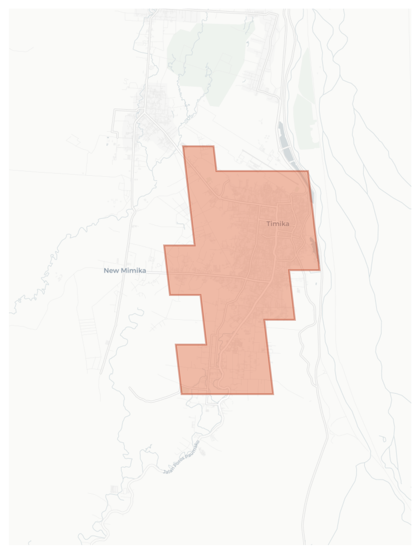Timika geographic map