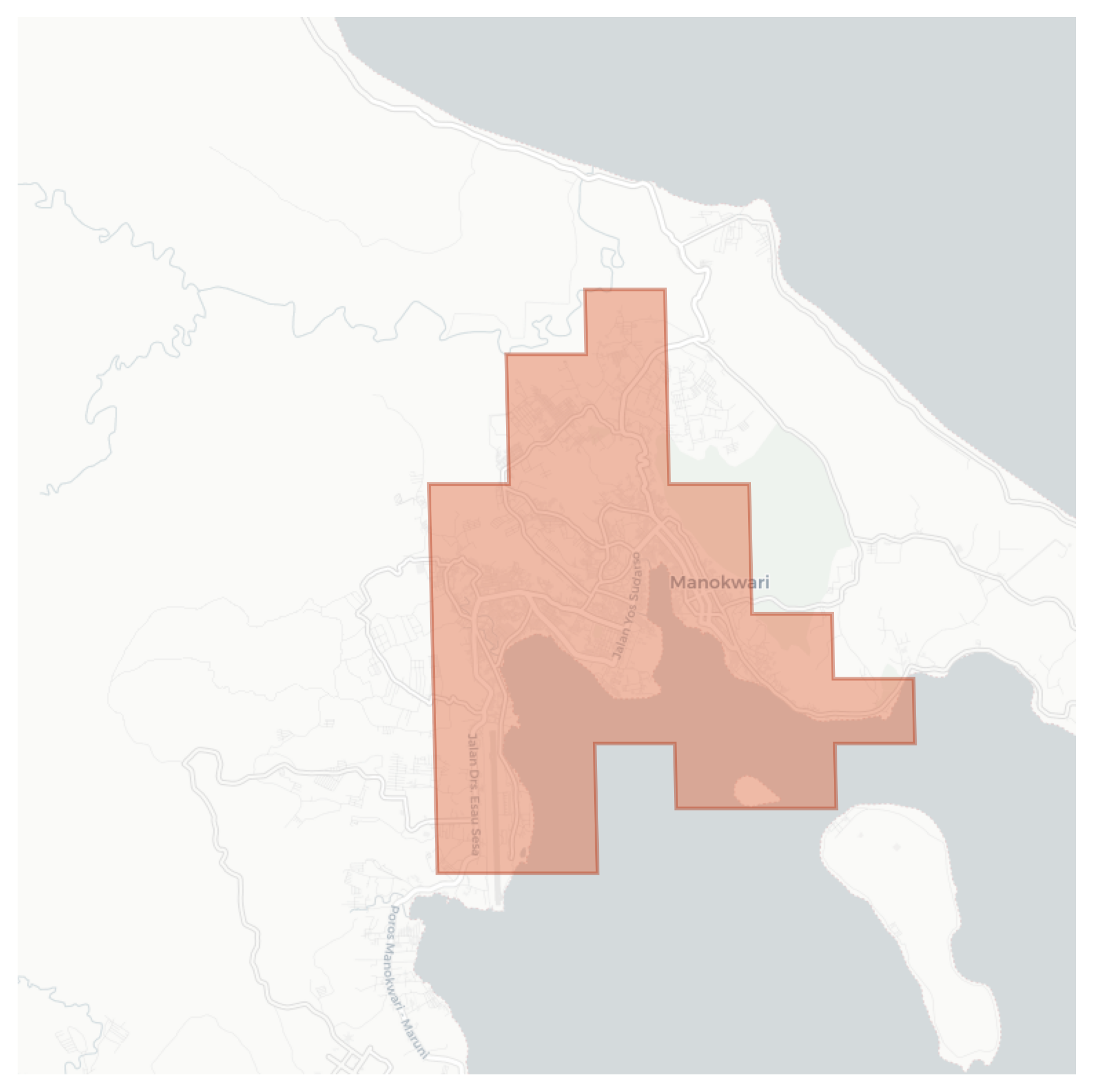 Manokwari geographic map