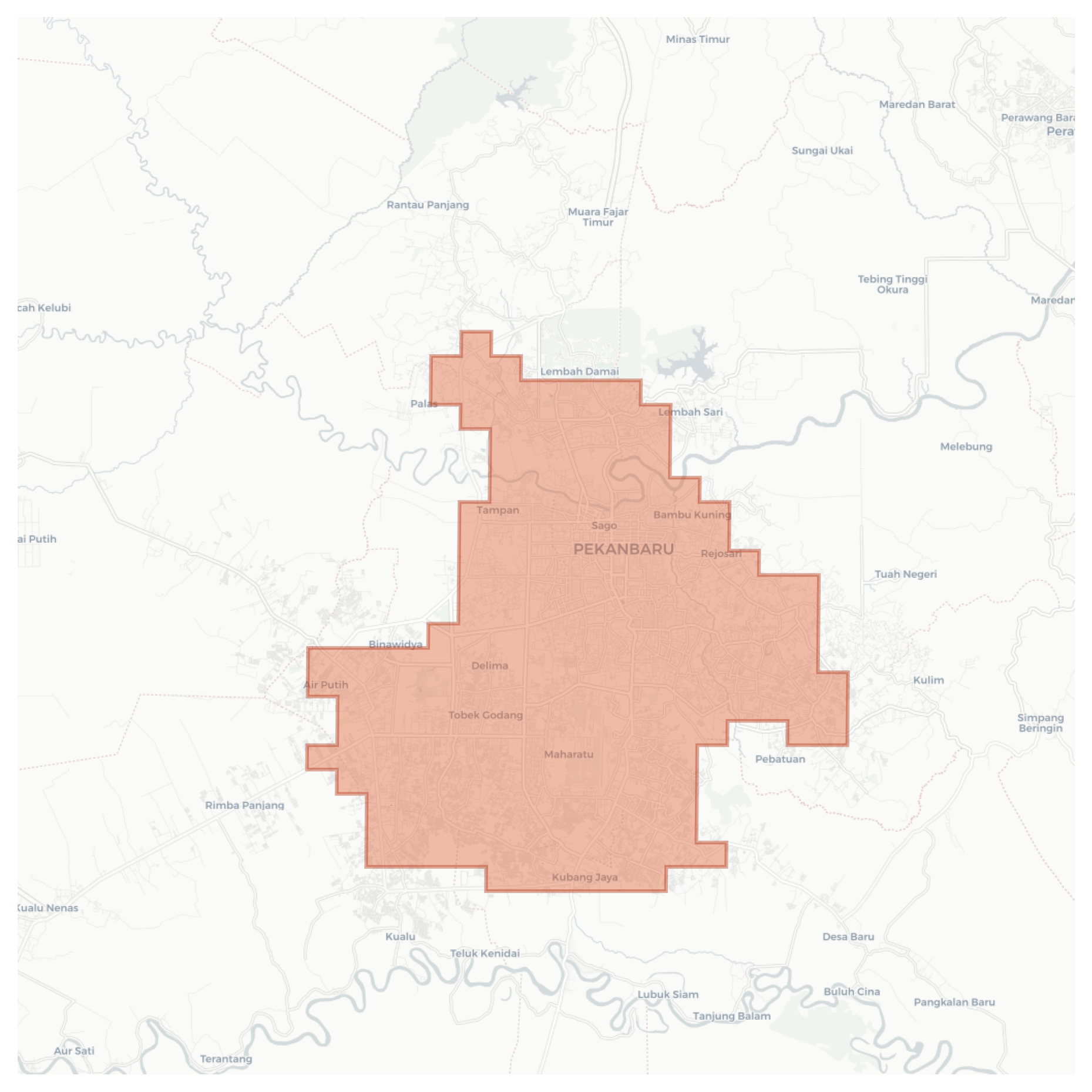 Pekanbaru geographic map