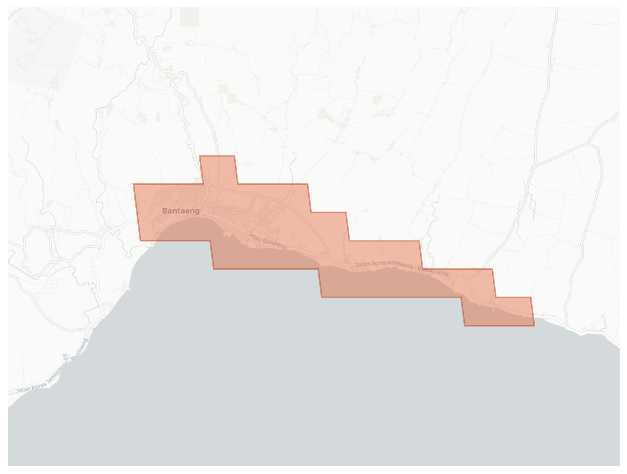 Bantaeng geographic map