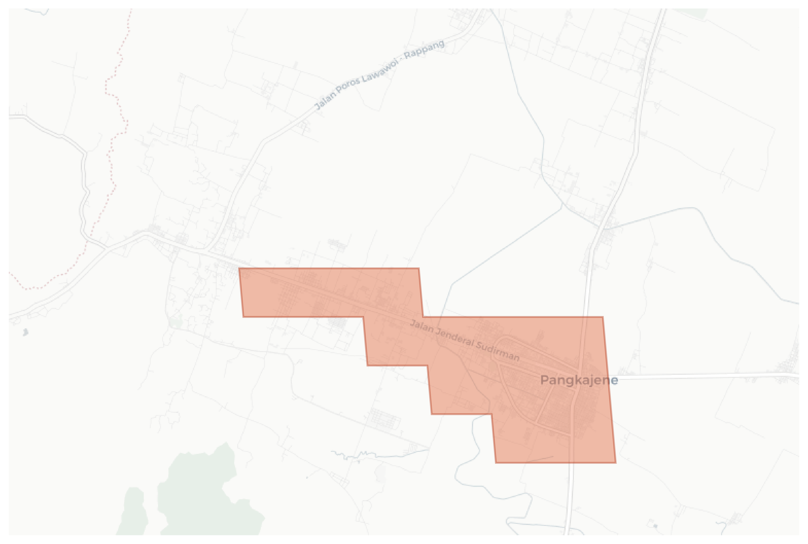Pangkajene geographic map