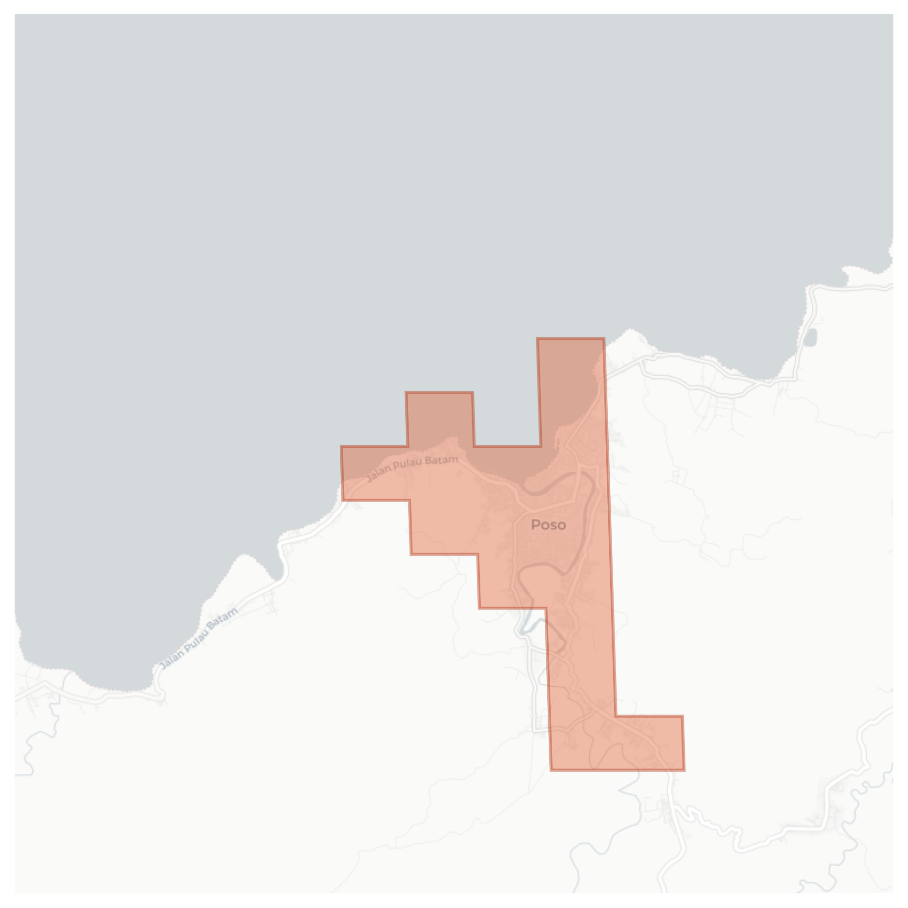 Poso geographic map