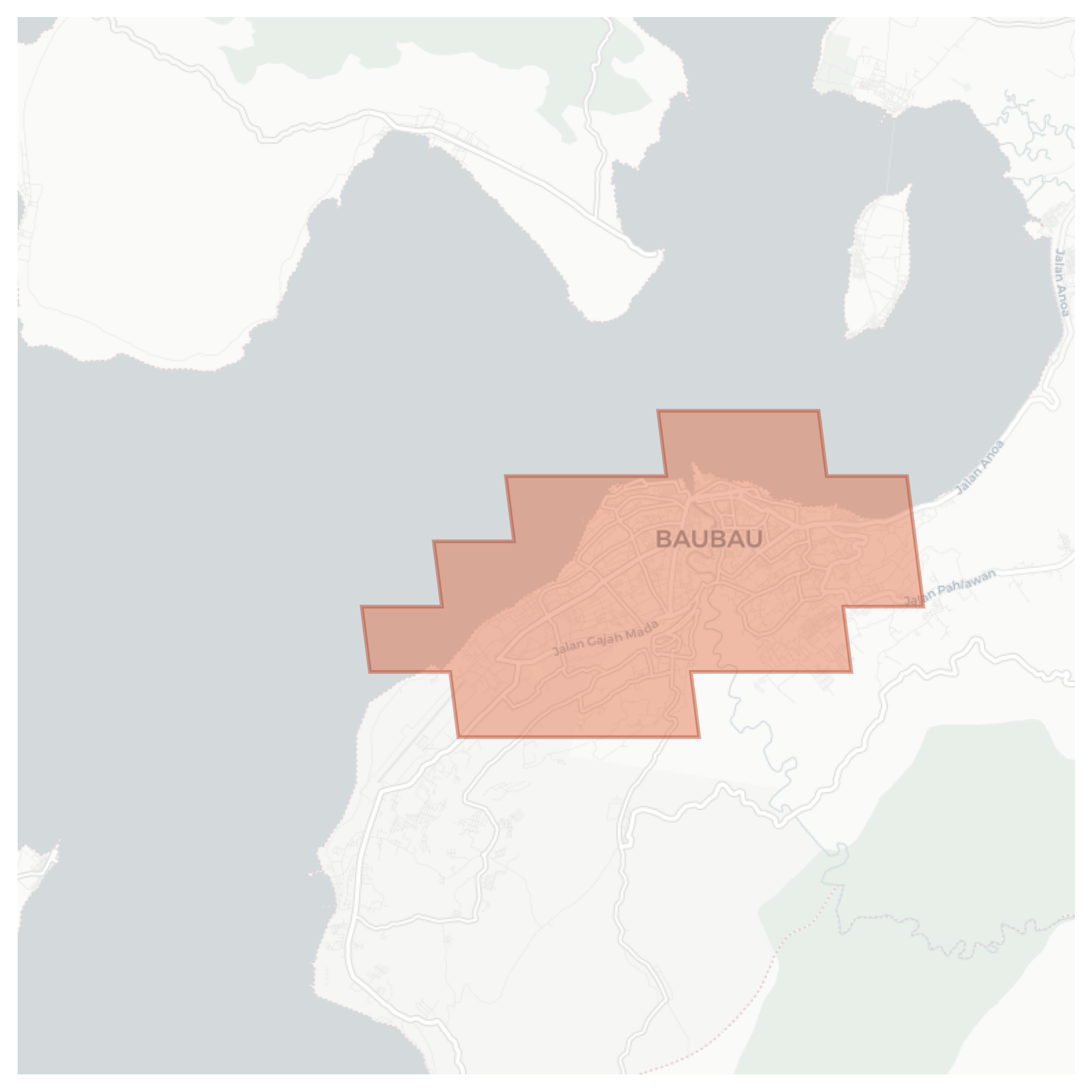 Baubau geographic map
