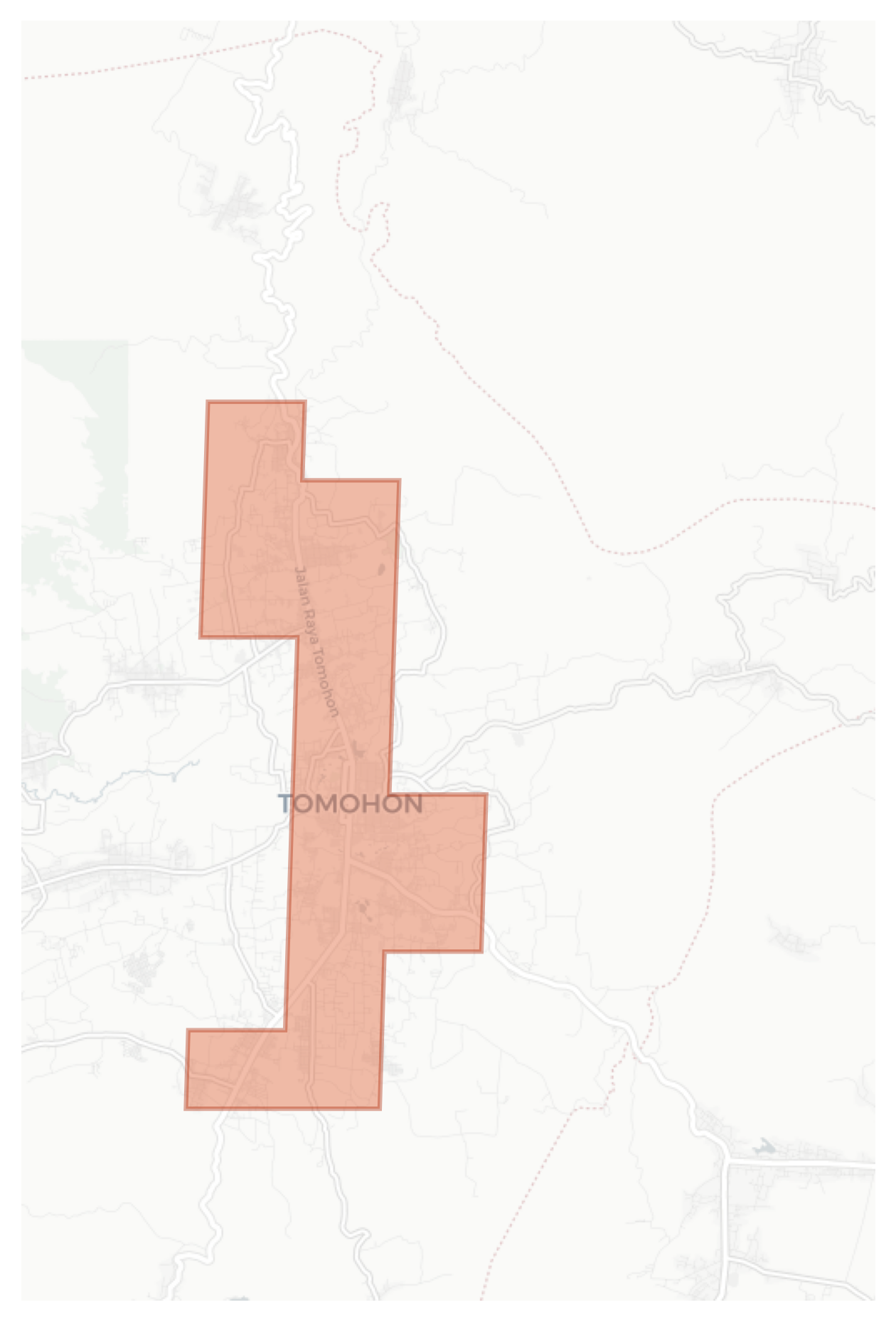 Tomohon geographic map