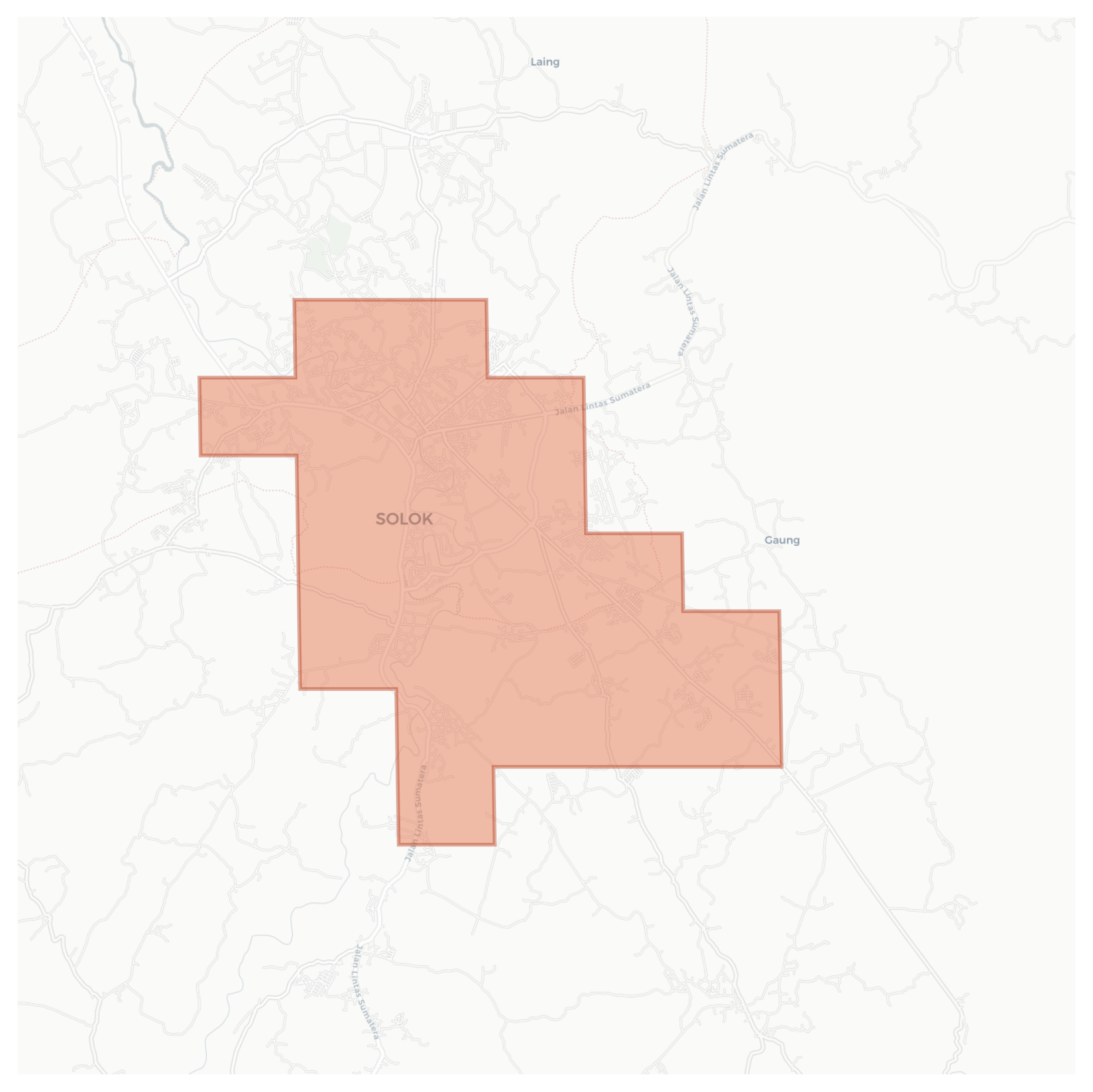 Solok geographic map