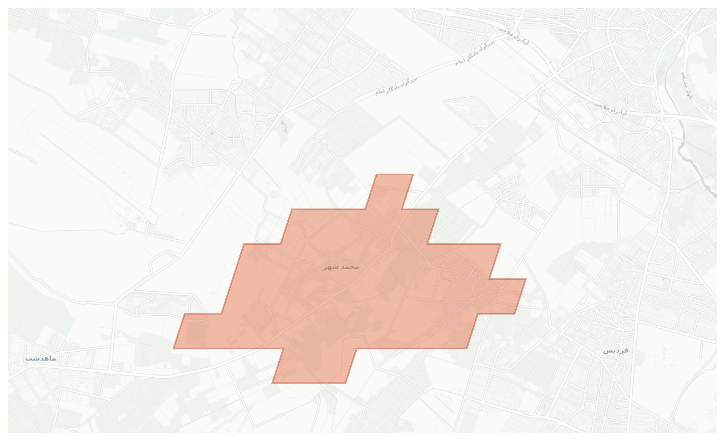 Mohammad Shahr geographic map