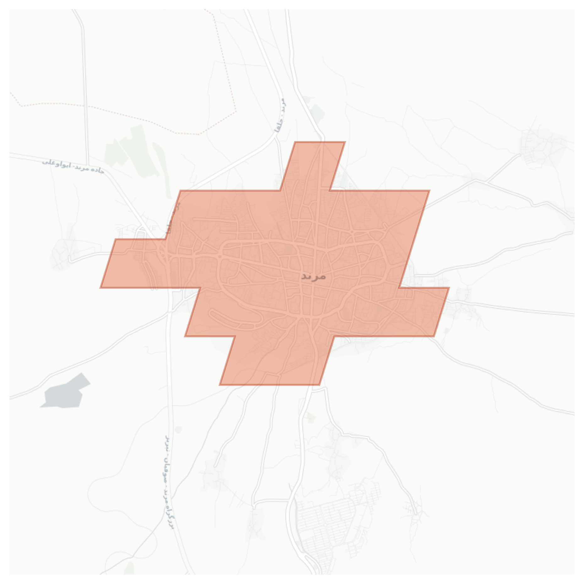 Marand geographic map