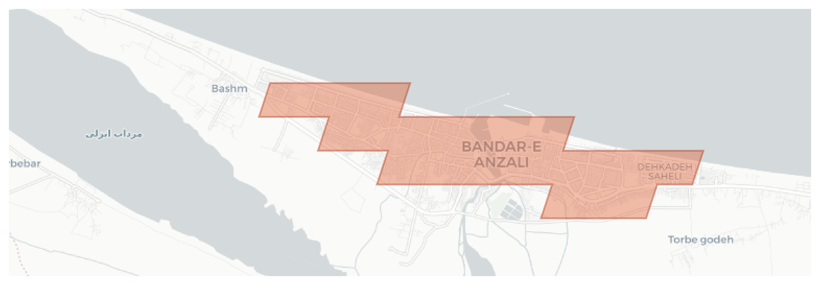 Bandar-e Anzali geographic map