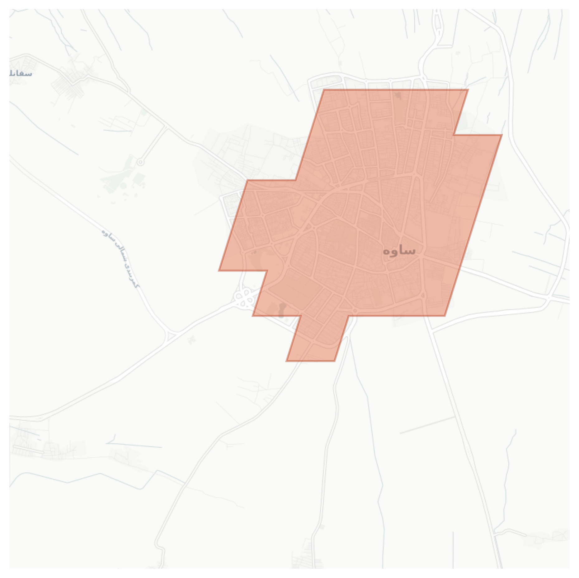Saveh geographic map