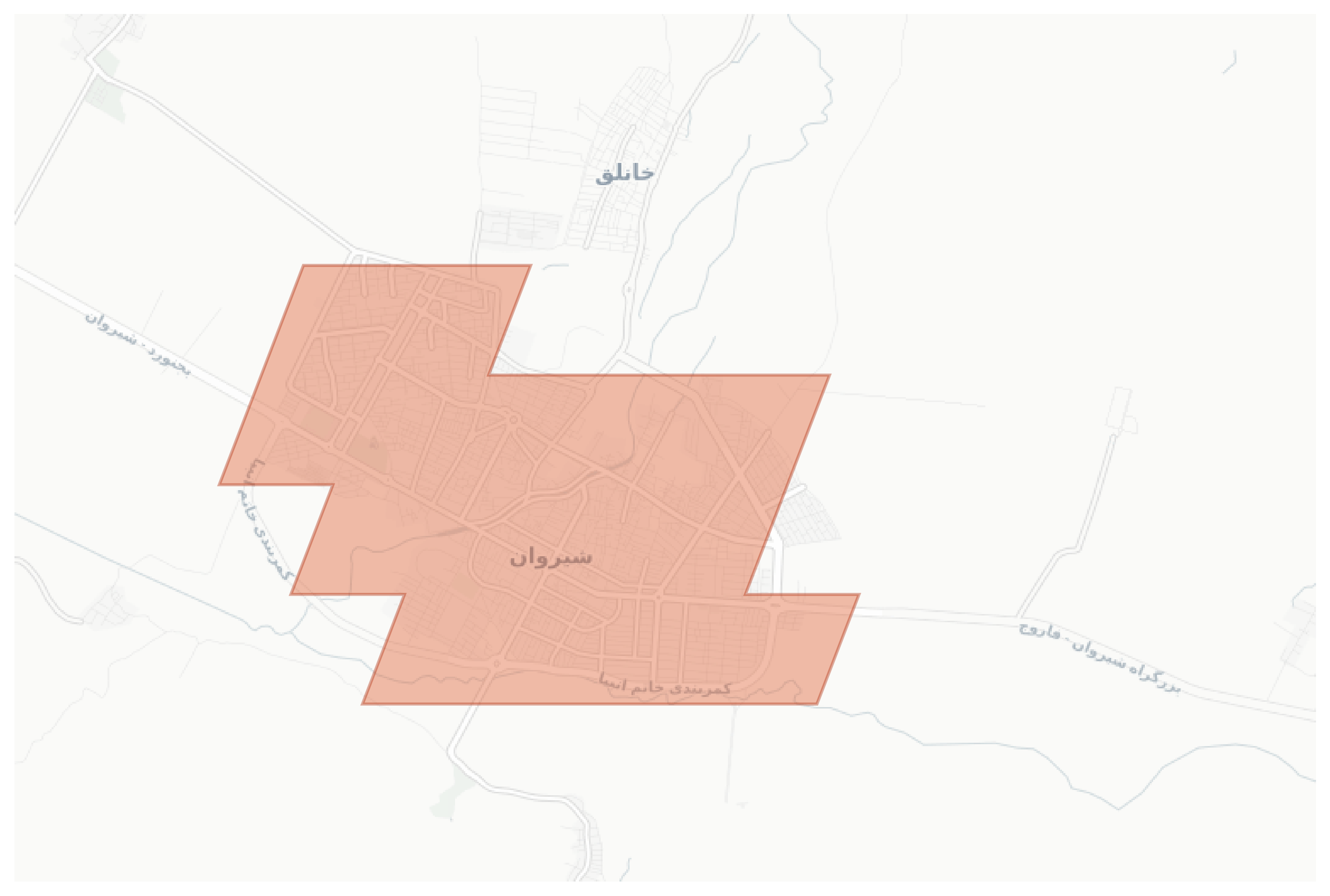 Shirvan geographic map