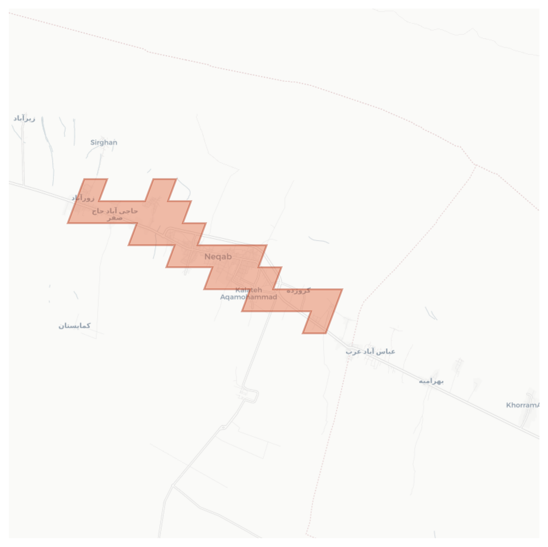 Neqab geographic map