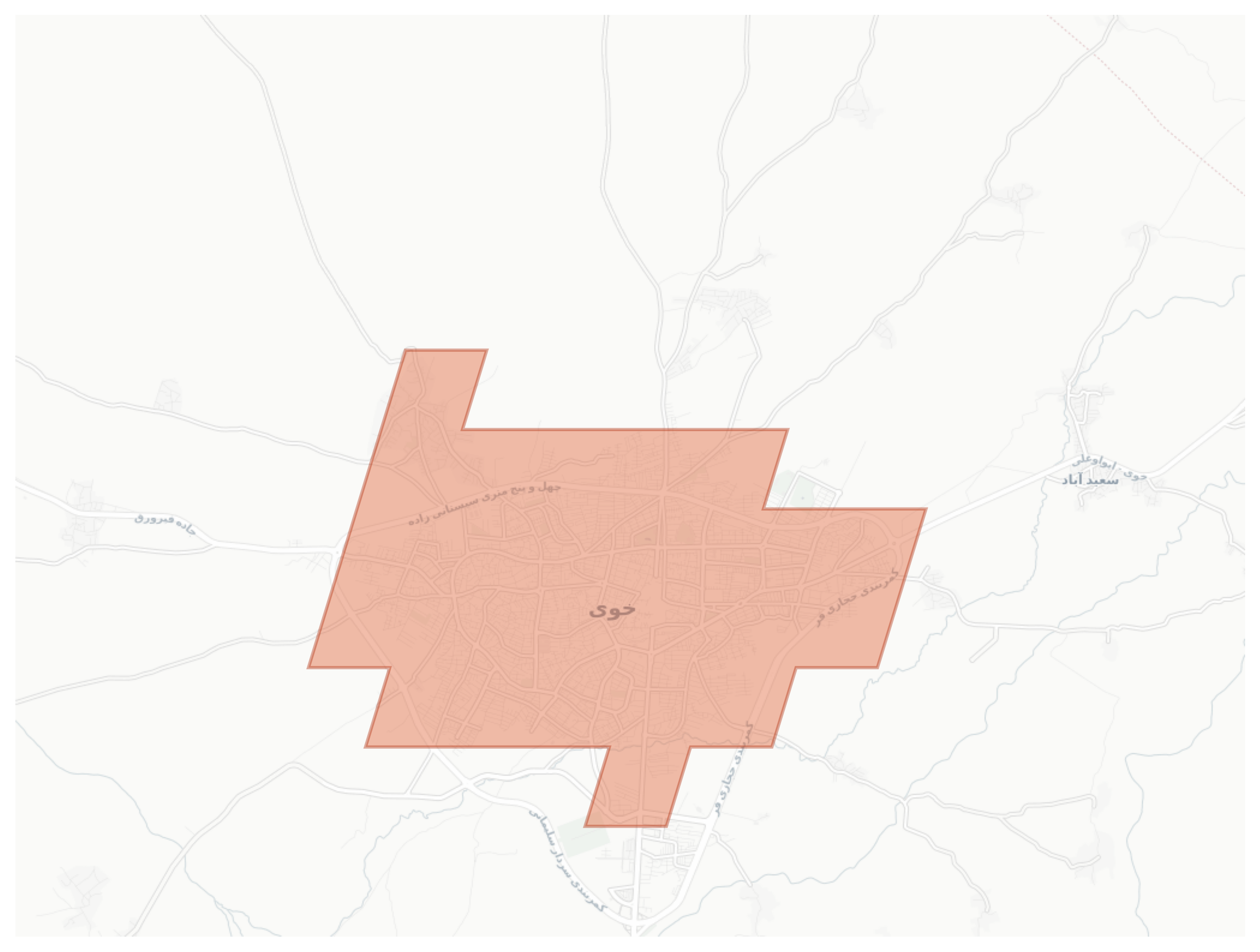 Khoy geographic map