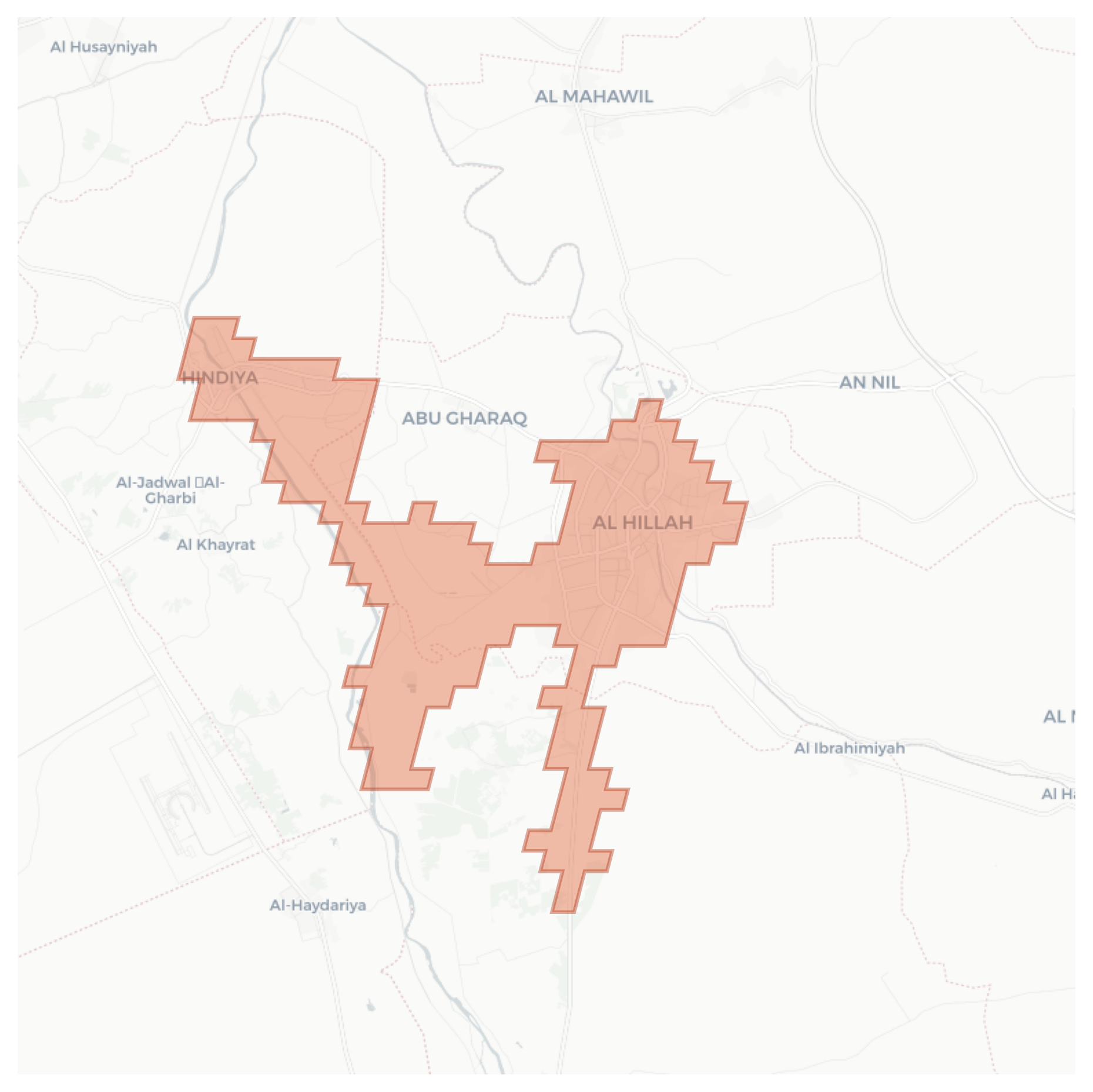 Al Hillah geographic map