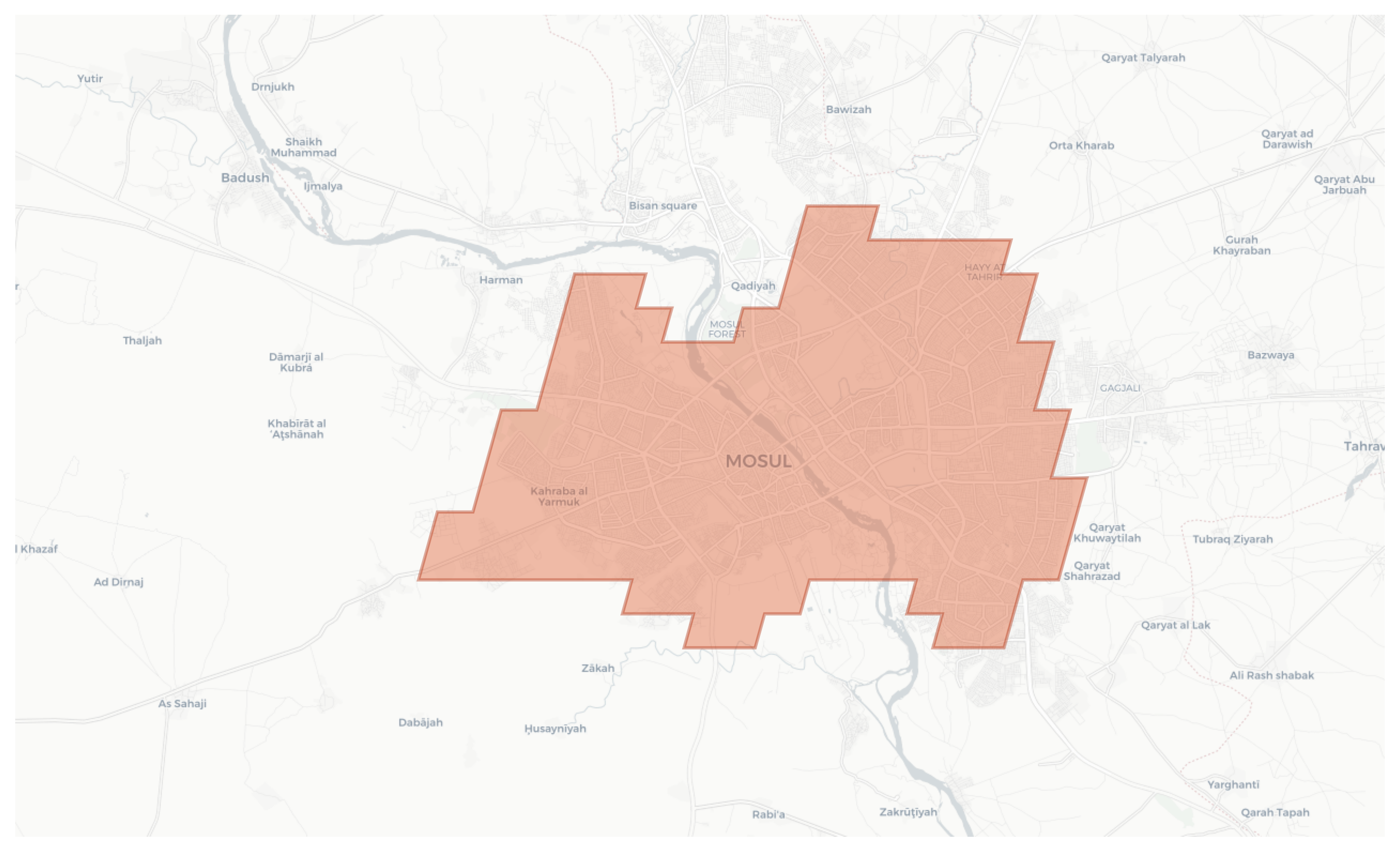 Mosul geographic map