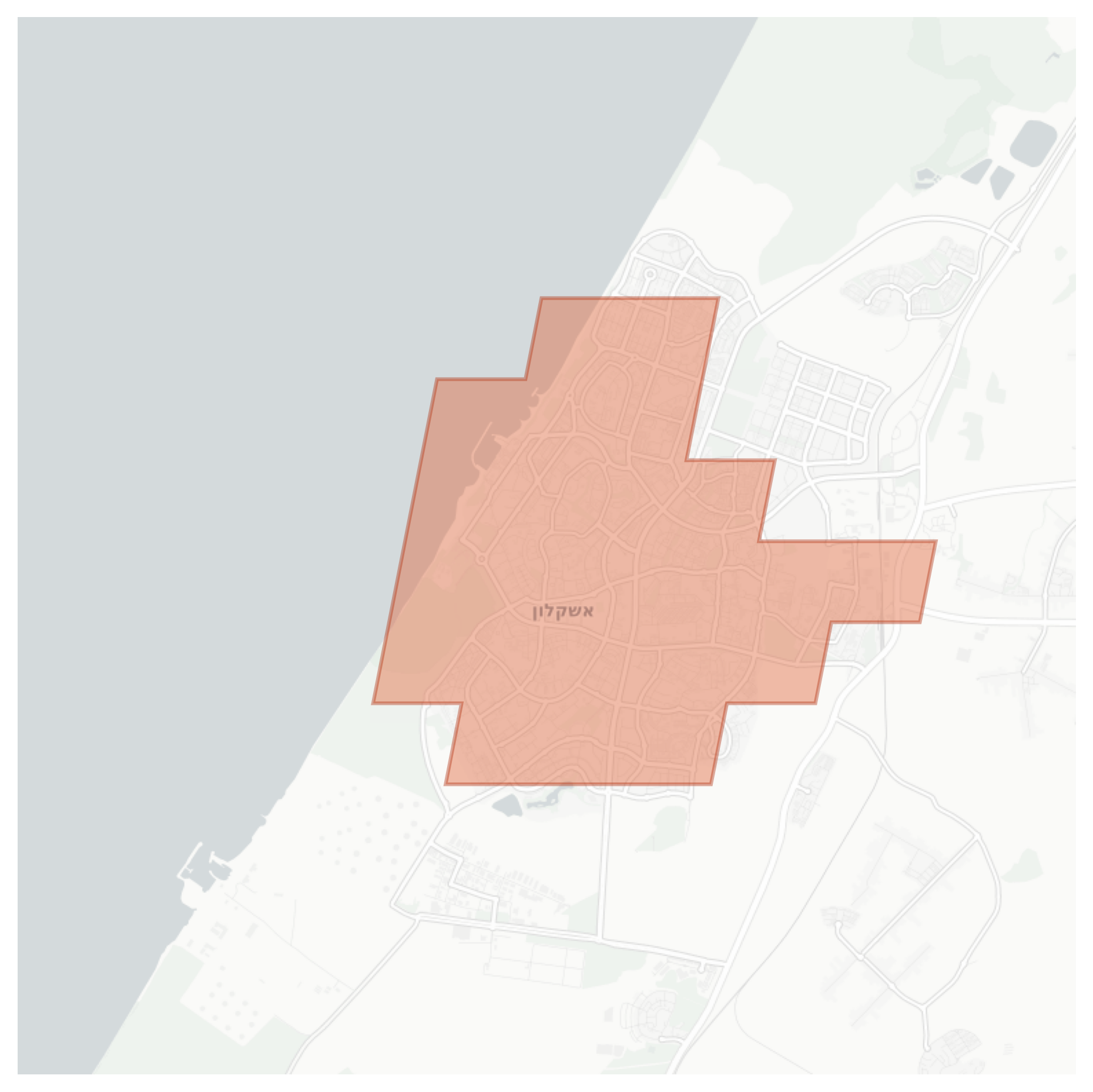 Ashkelon geographic map
