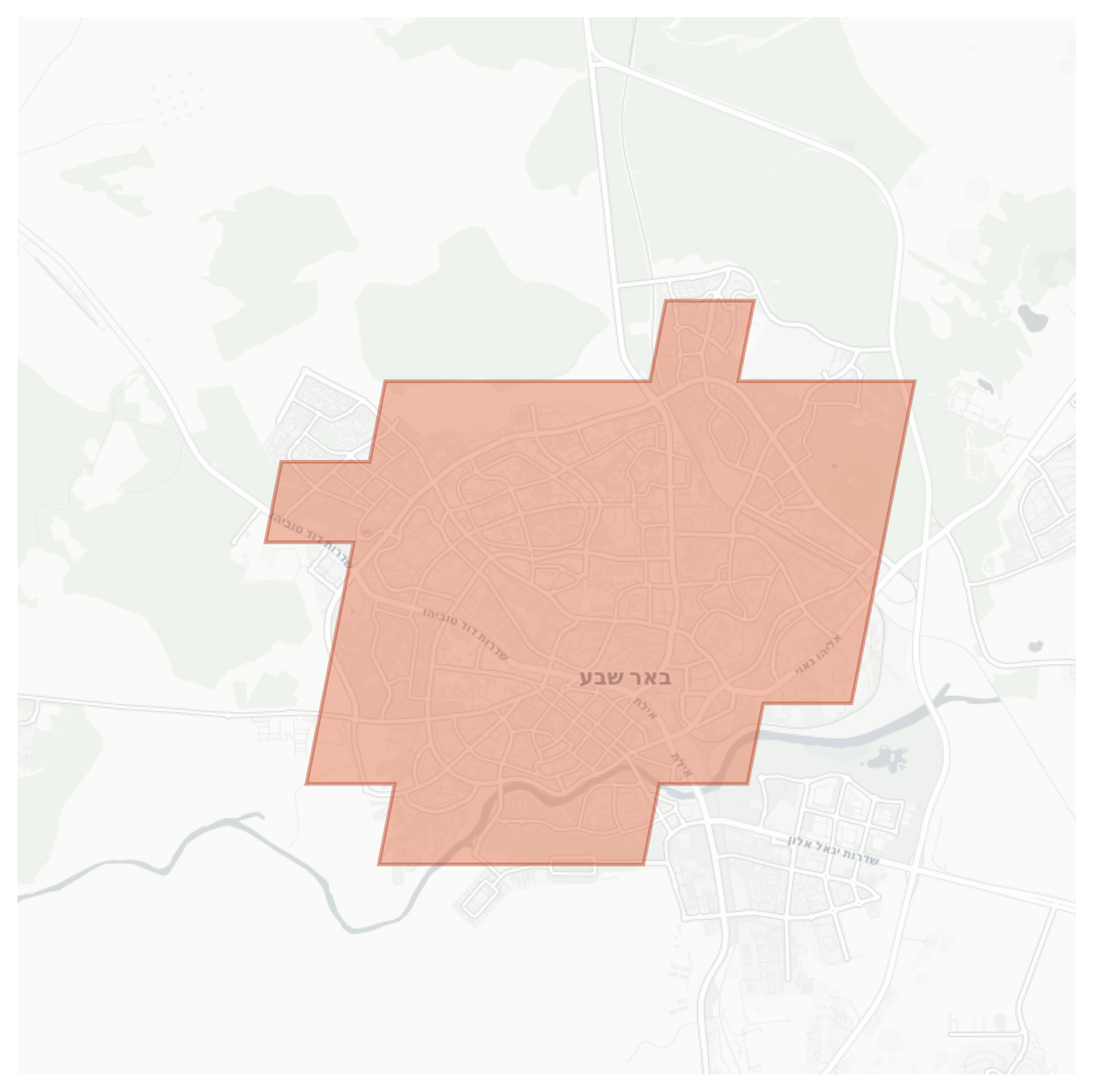 Beersheba geographic map